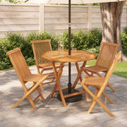 5-dijelni sklopivi vrtni bistro set Prirodna