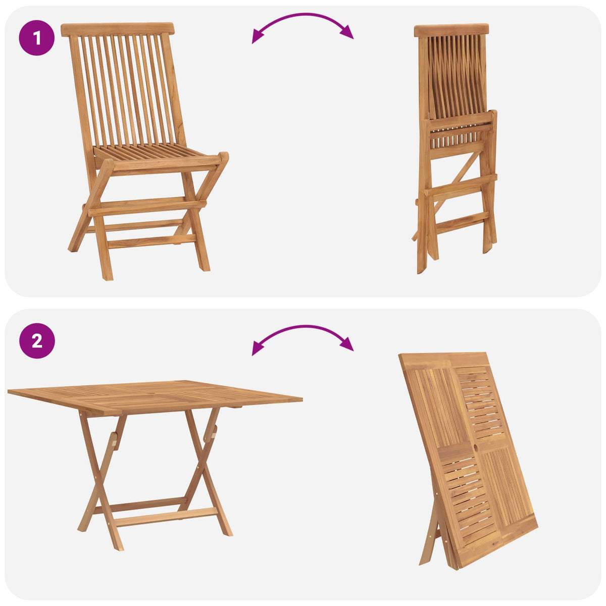Bistro set za vrt 3 pcs Smeđa Masivno tikovno drvo