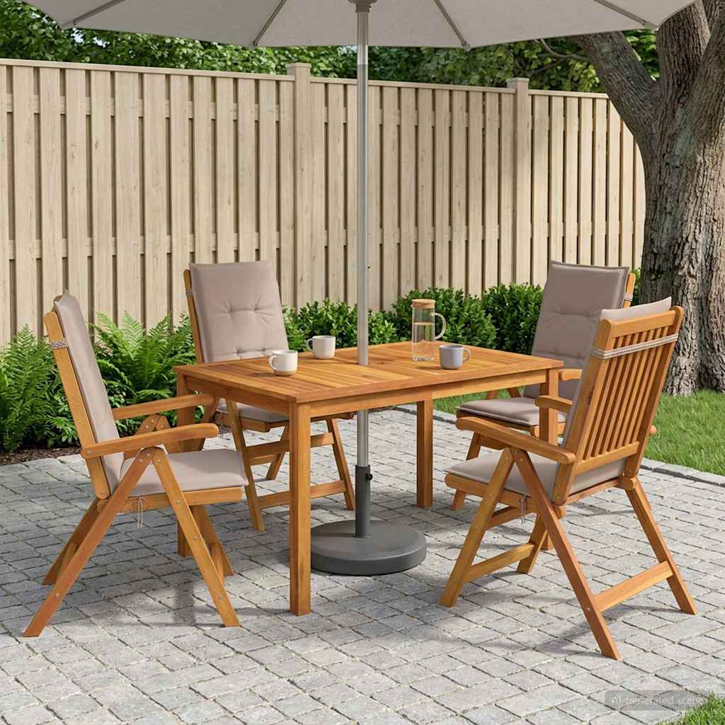 7-Piece Garden Dining Set Čvrsto drvo akacije