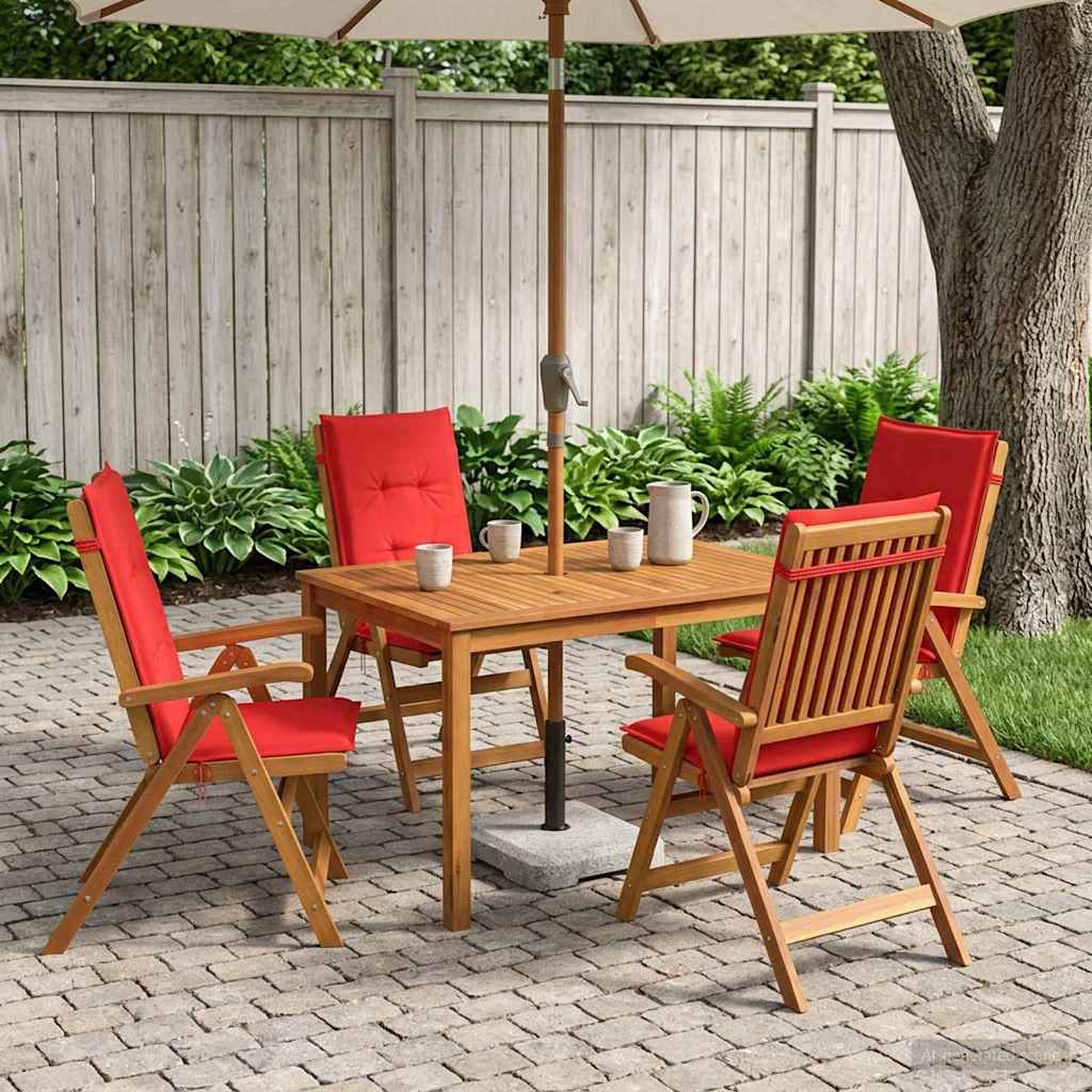 7-Piece Garden Dining Set Čvrsto drvo akacije