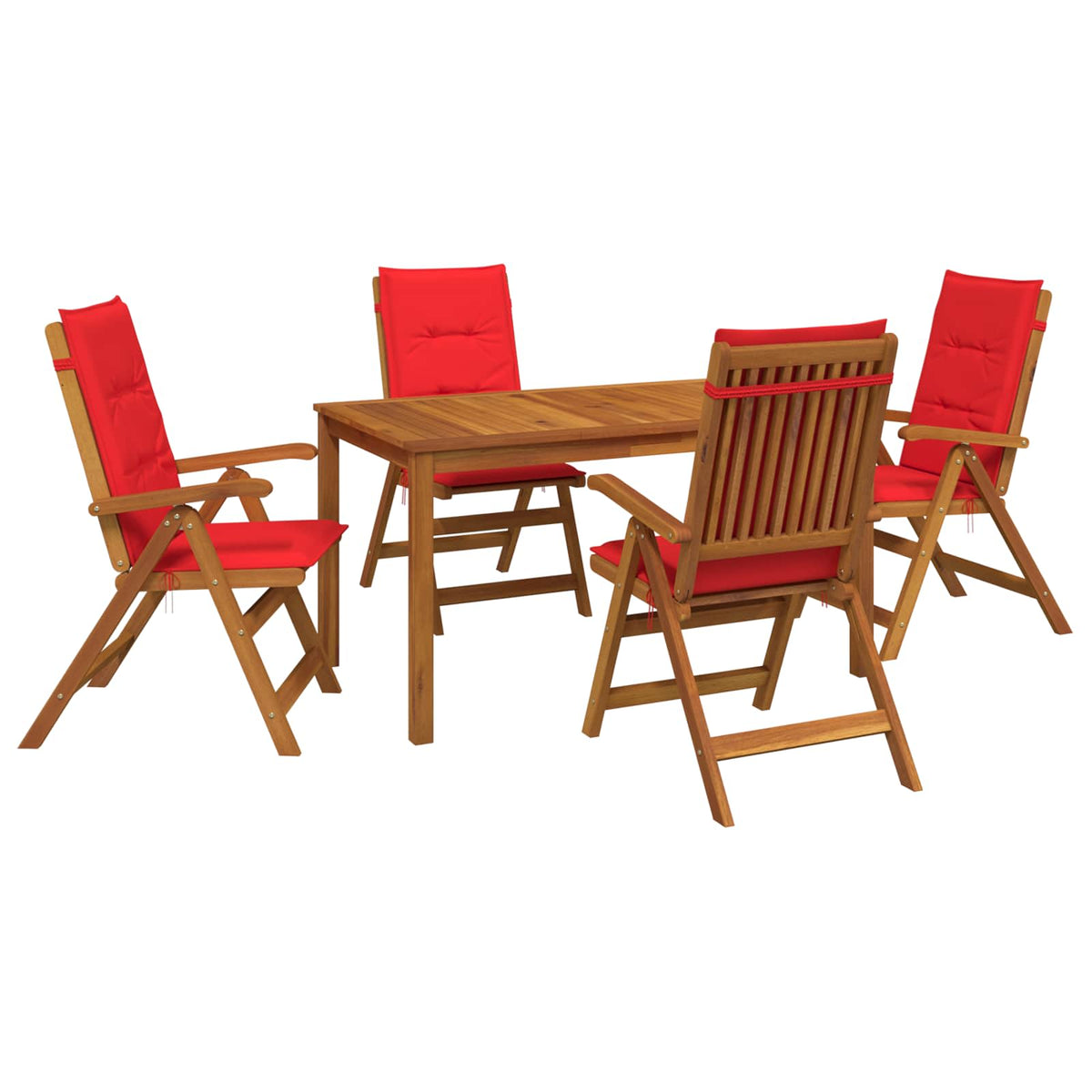 7-Piece Garden Dining Set Čvrsto drvo akacije
