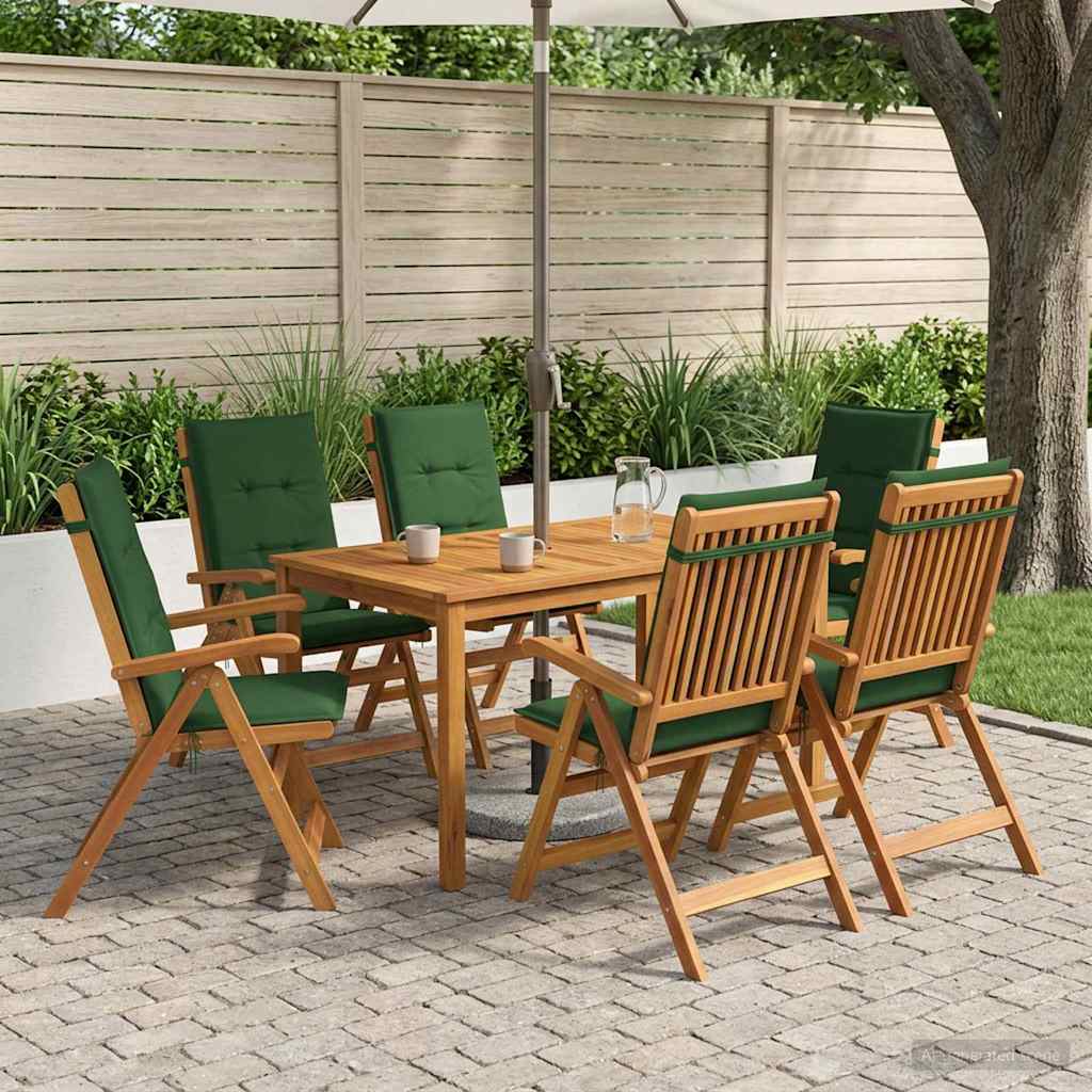 7-Piece Garden Dining Set Čvrsto drvo akacije