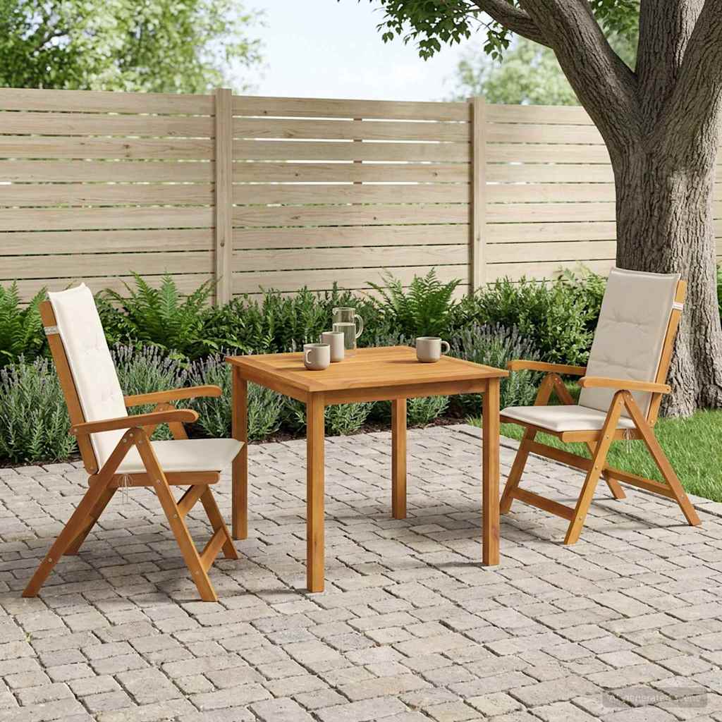 3-dijelni vrtni blagovaonski set 85x85x74 cm od masivnog bagremovog drva