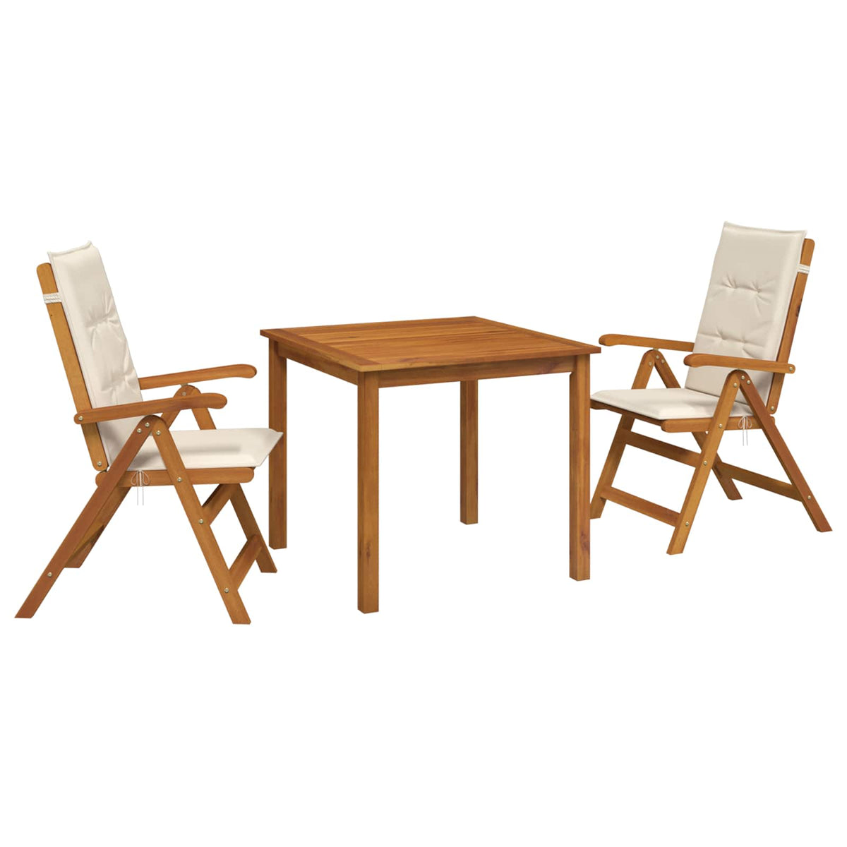 3-dijelni vrtni blagovaonski set 85x85x74 cm od masivnog bagremovog drva
