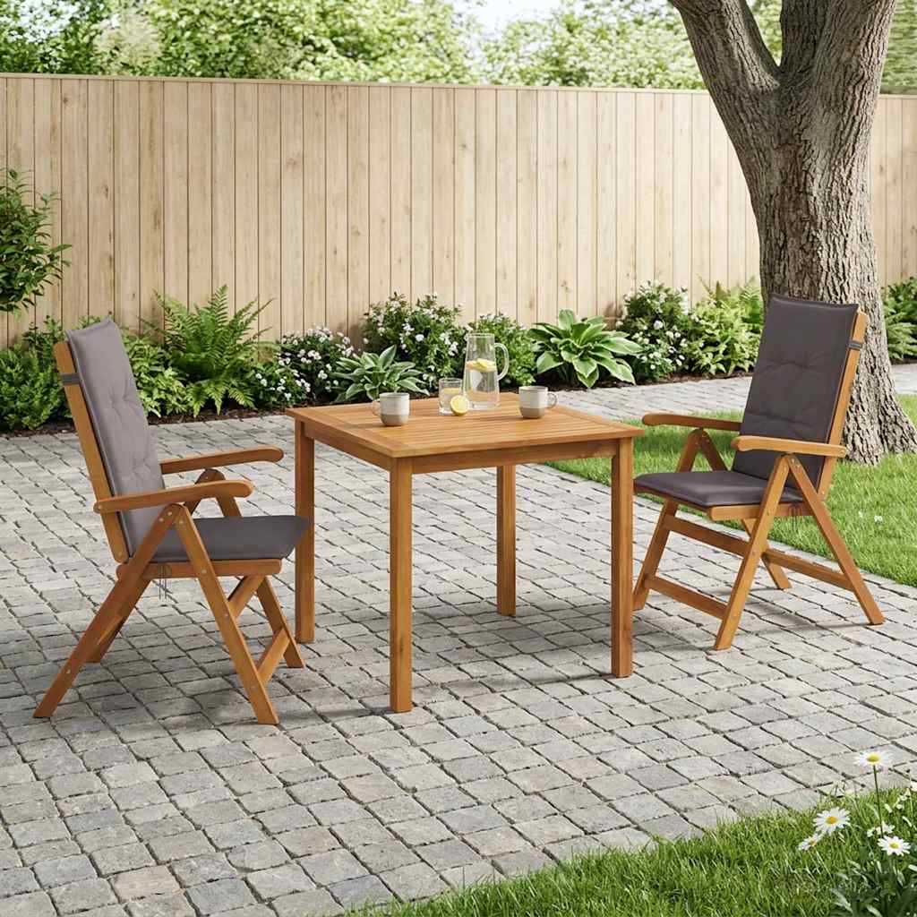 3-dijelni vrtni blagovaonski set 85x85x74 cm od masivnog bagremovog drva