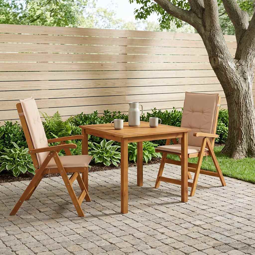3-dijelni vrtni blagovaonski set 85x85x74 cm od masivnog bagremovog drva