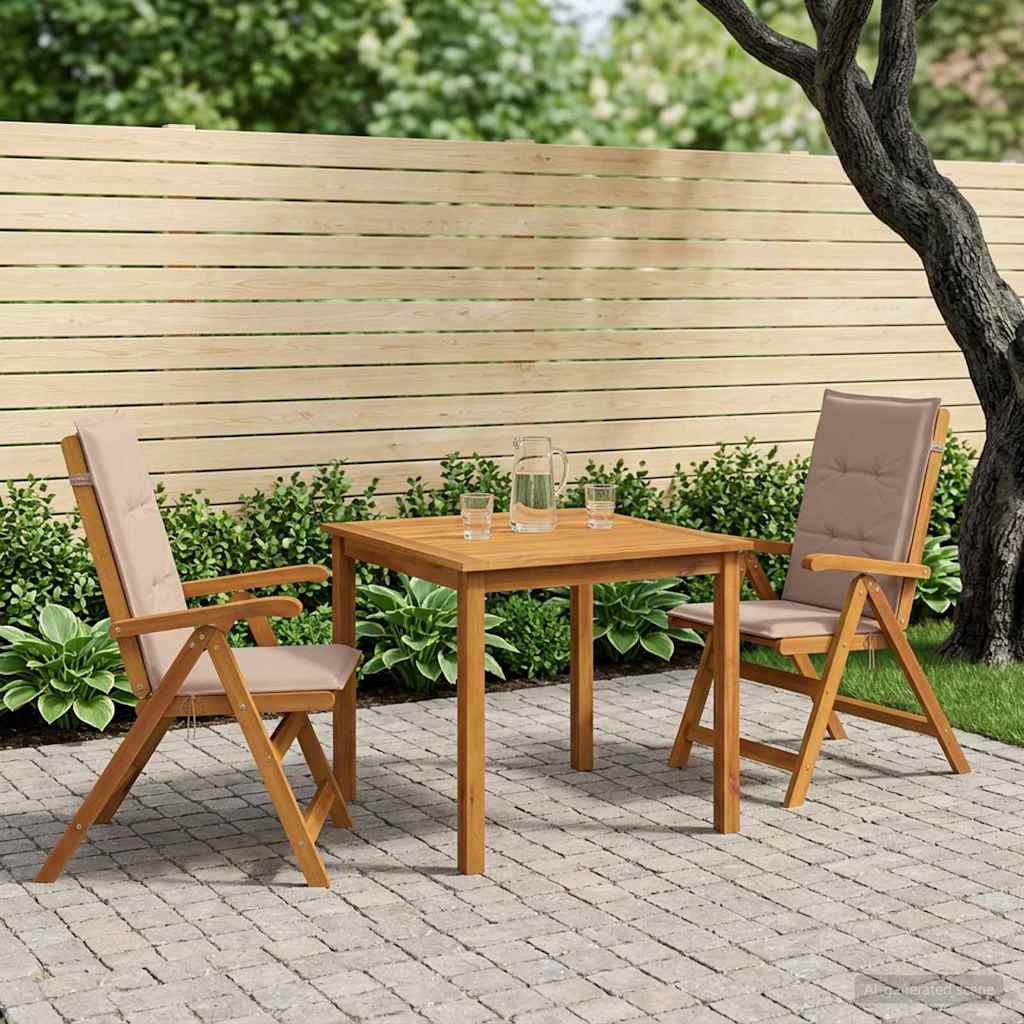 3-dijelni vrtni blagovaonski set 85x85x74 cm od masivnog bagremovog drva
