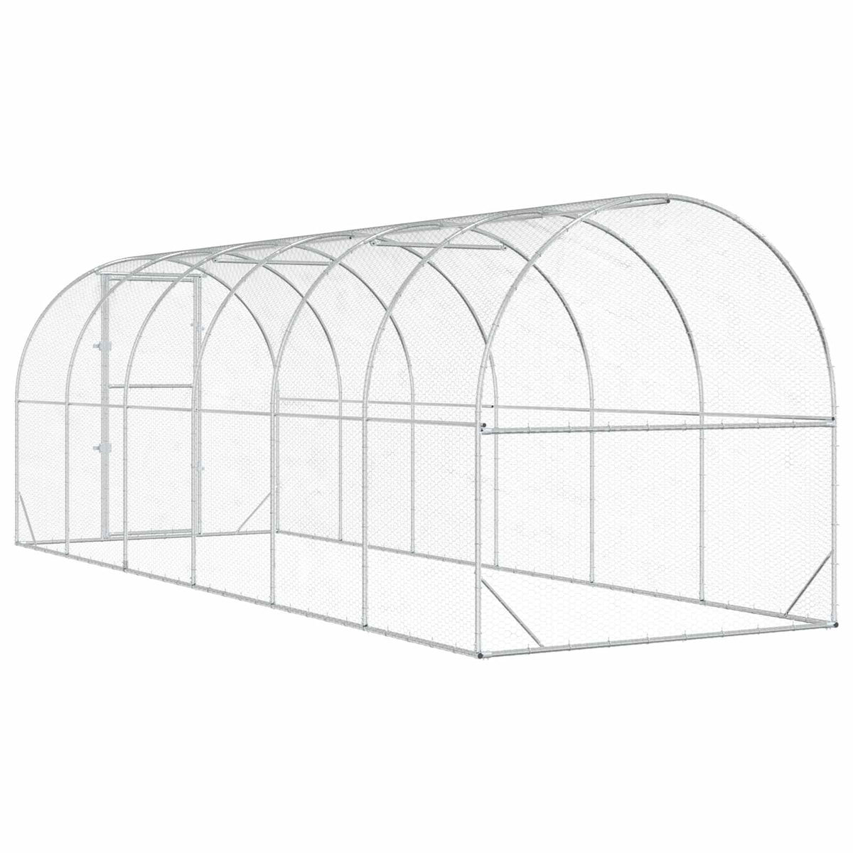 Kokošinjac Srebrna 600 x 200 x 200 cm Pocinčani čelik