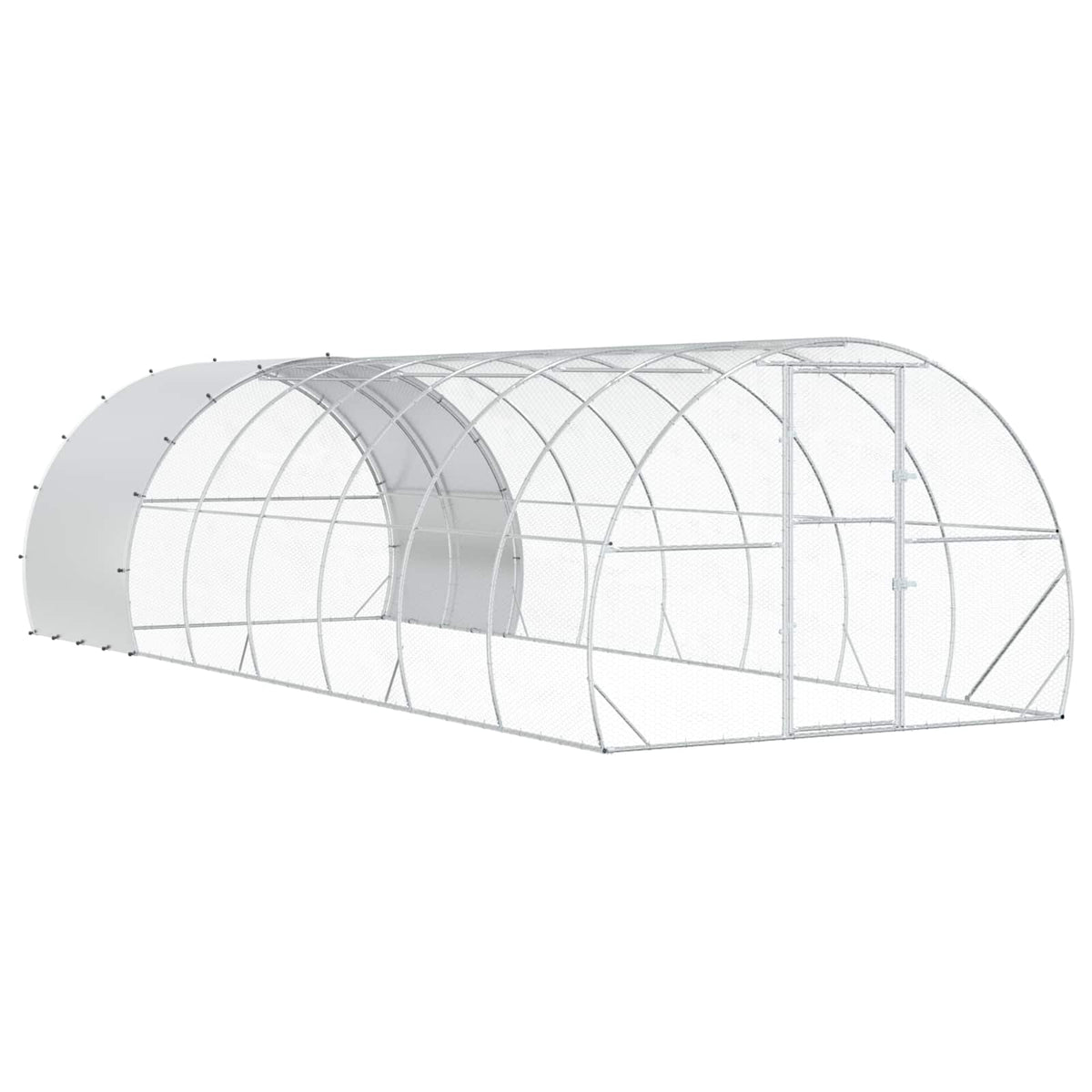 Kokošinjac Srebrna 800 x 300 x 200 cm Pocinčani čelik