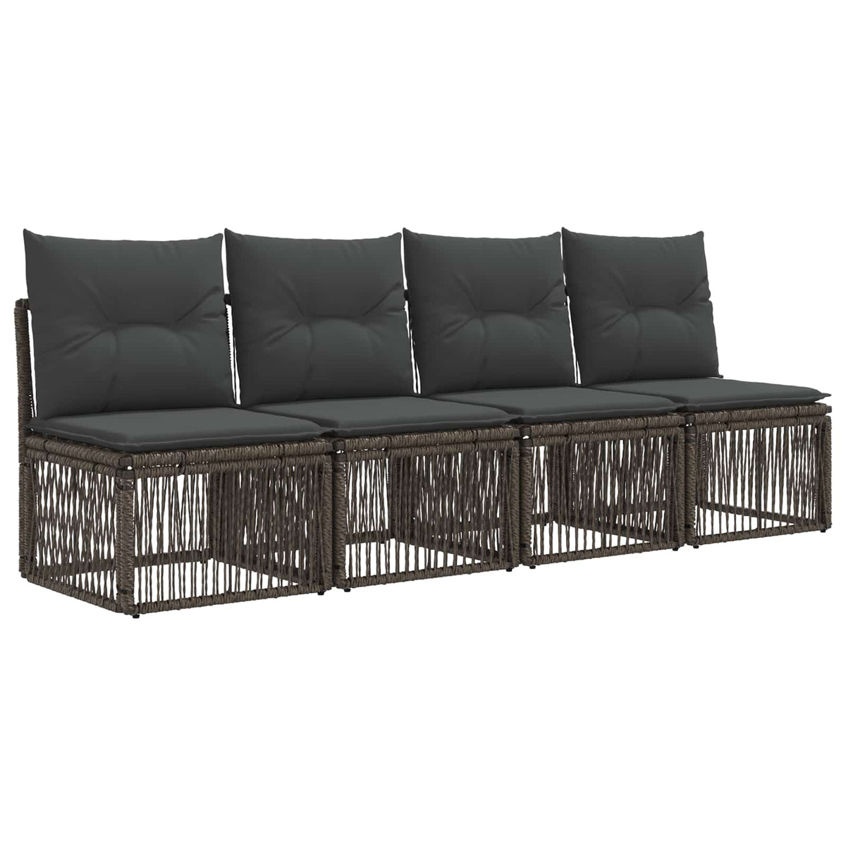Sjedeća garnitura za vrt 11 kom. Siva poliratan