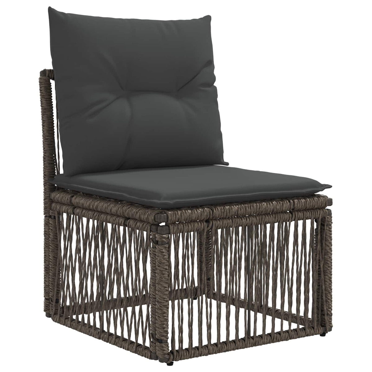 Sjedeća garnitura za vrt 11 kom. Siva poliratan