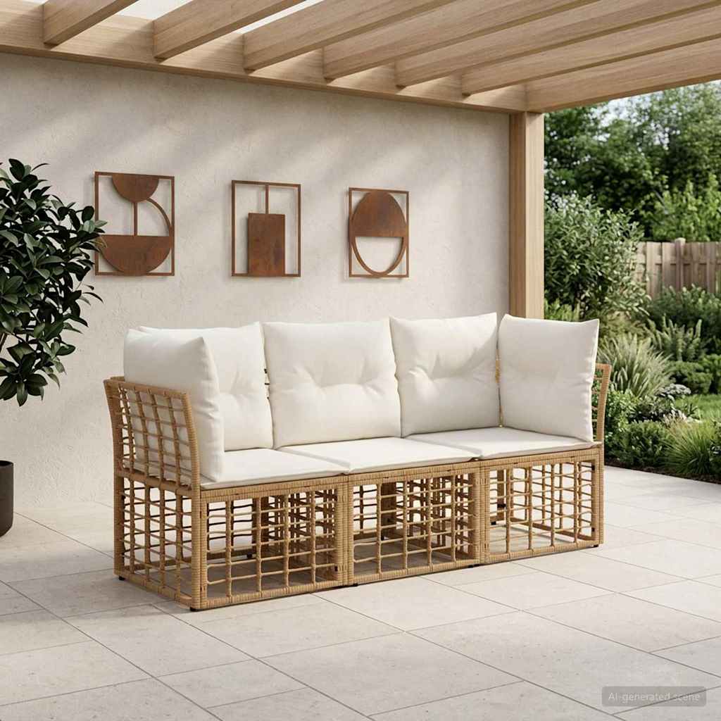 Set vanjskih sofa Prirodna Poliester