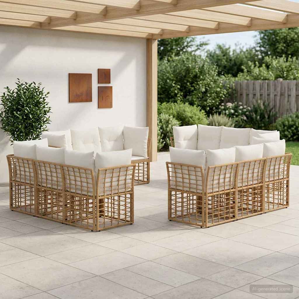 Set vanjskih sofa Prirodna Poliester