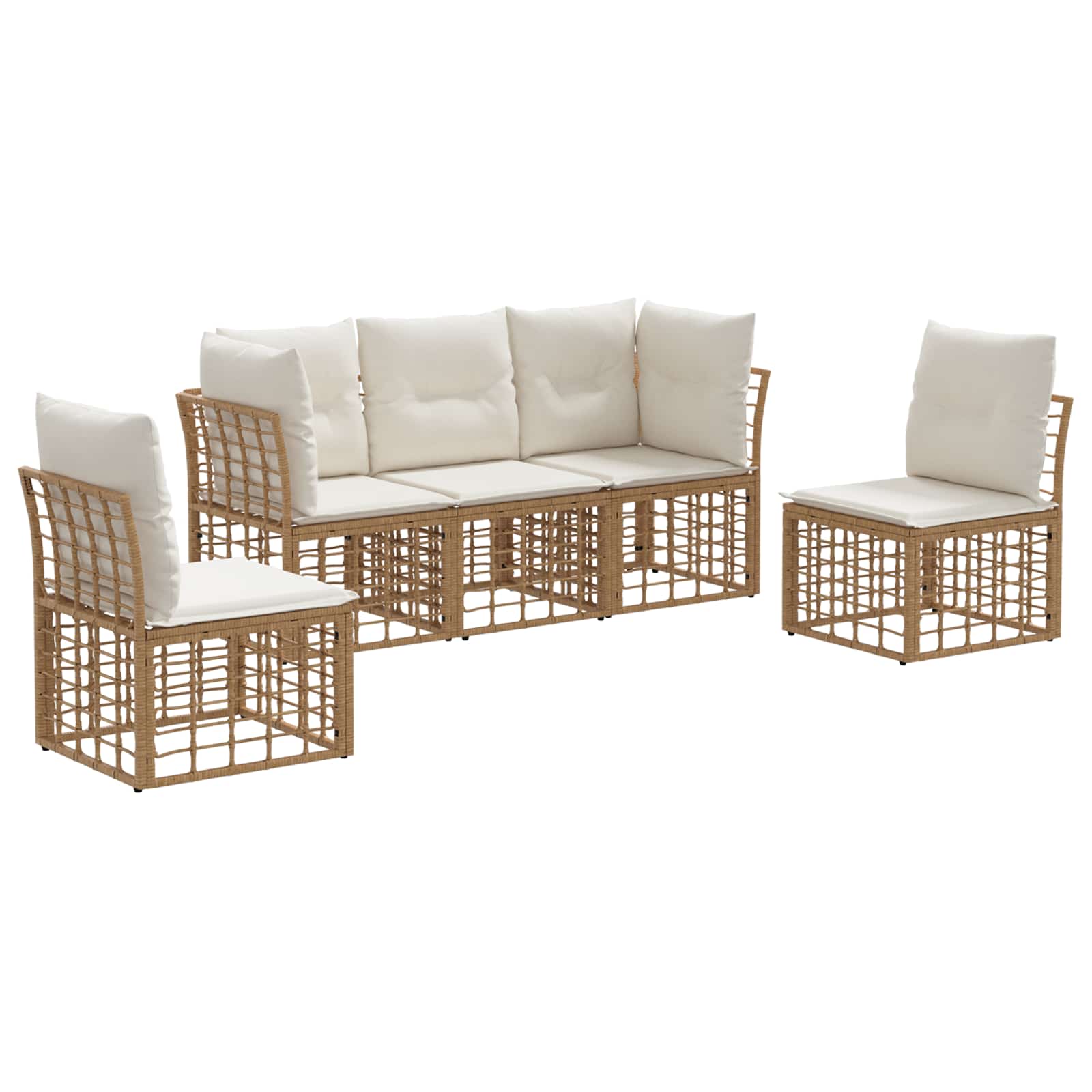 Set vanjskih sofa Prirodna Poliester