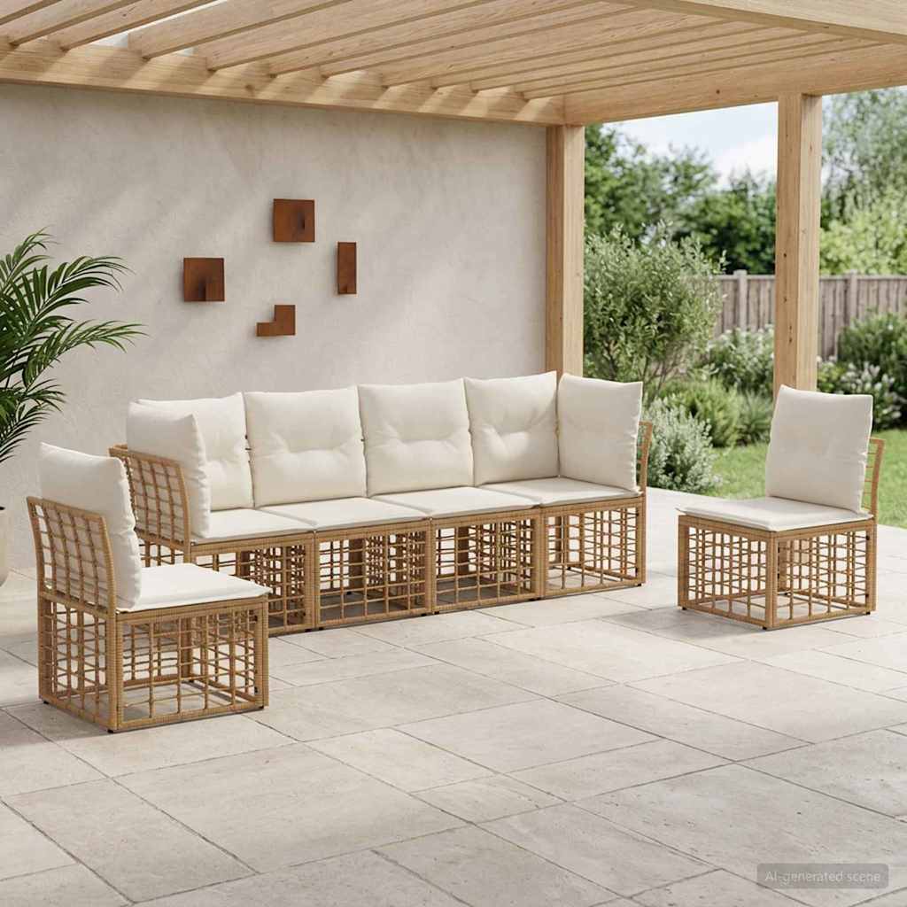Set vanjskih sofa Prirodna Poliester