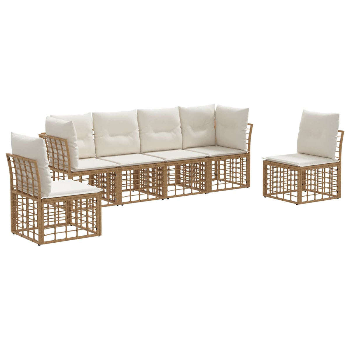 Set vanjskih sofa Prirodna Poliester