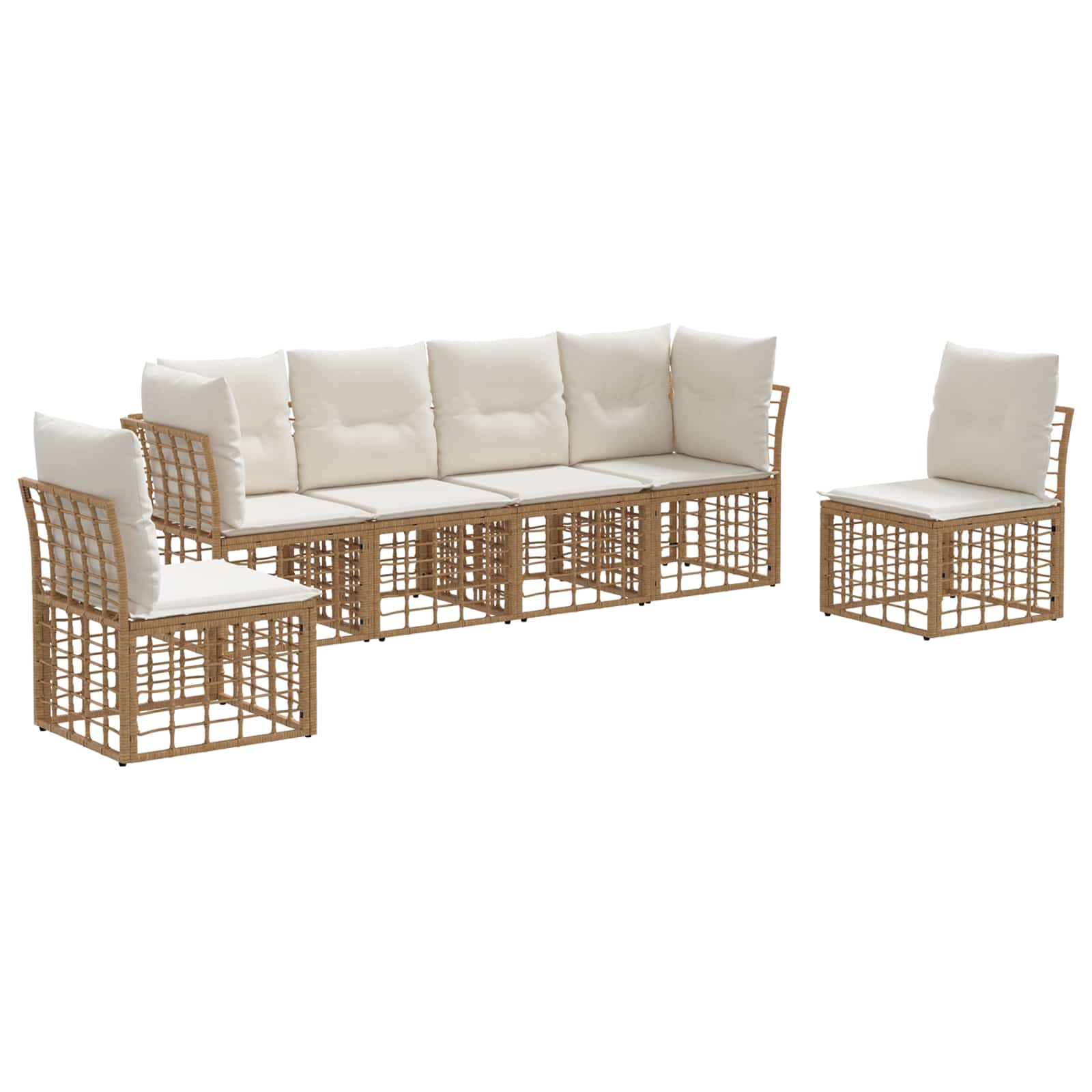 Set vanjskih sofa Prirodna Poliester