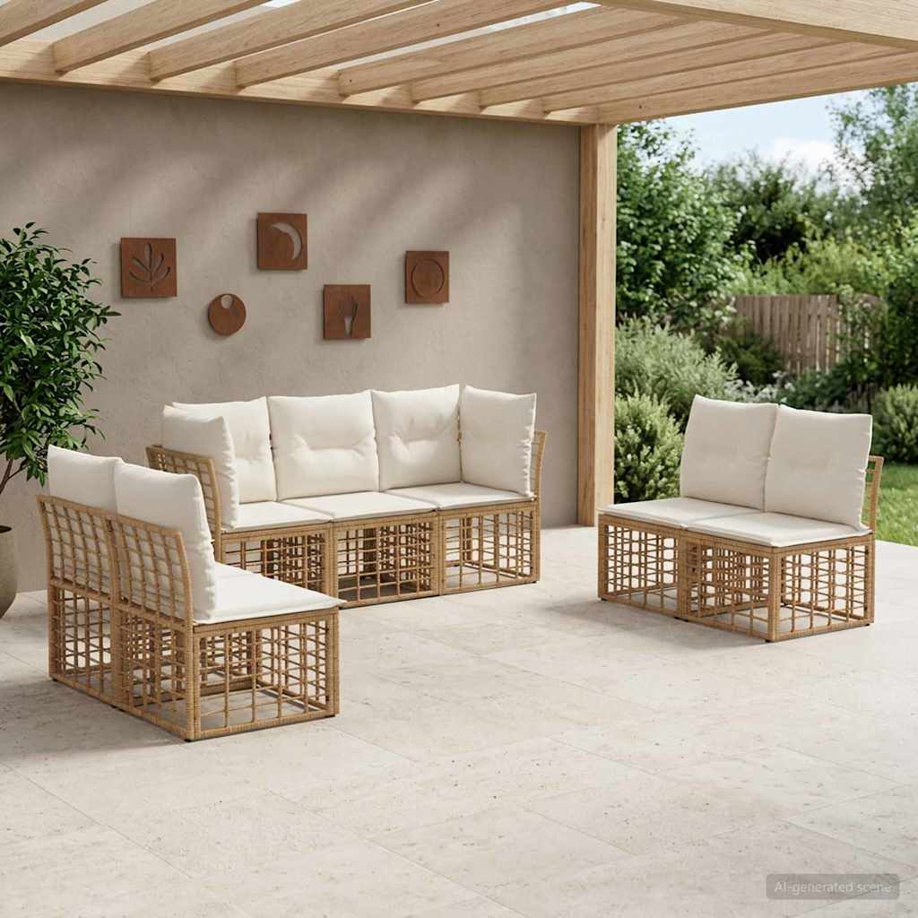 Set vanjskih sofa Prirodna Poliester