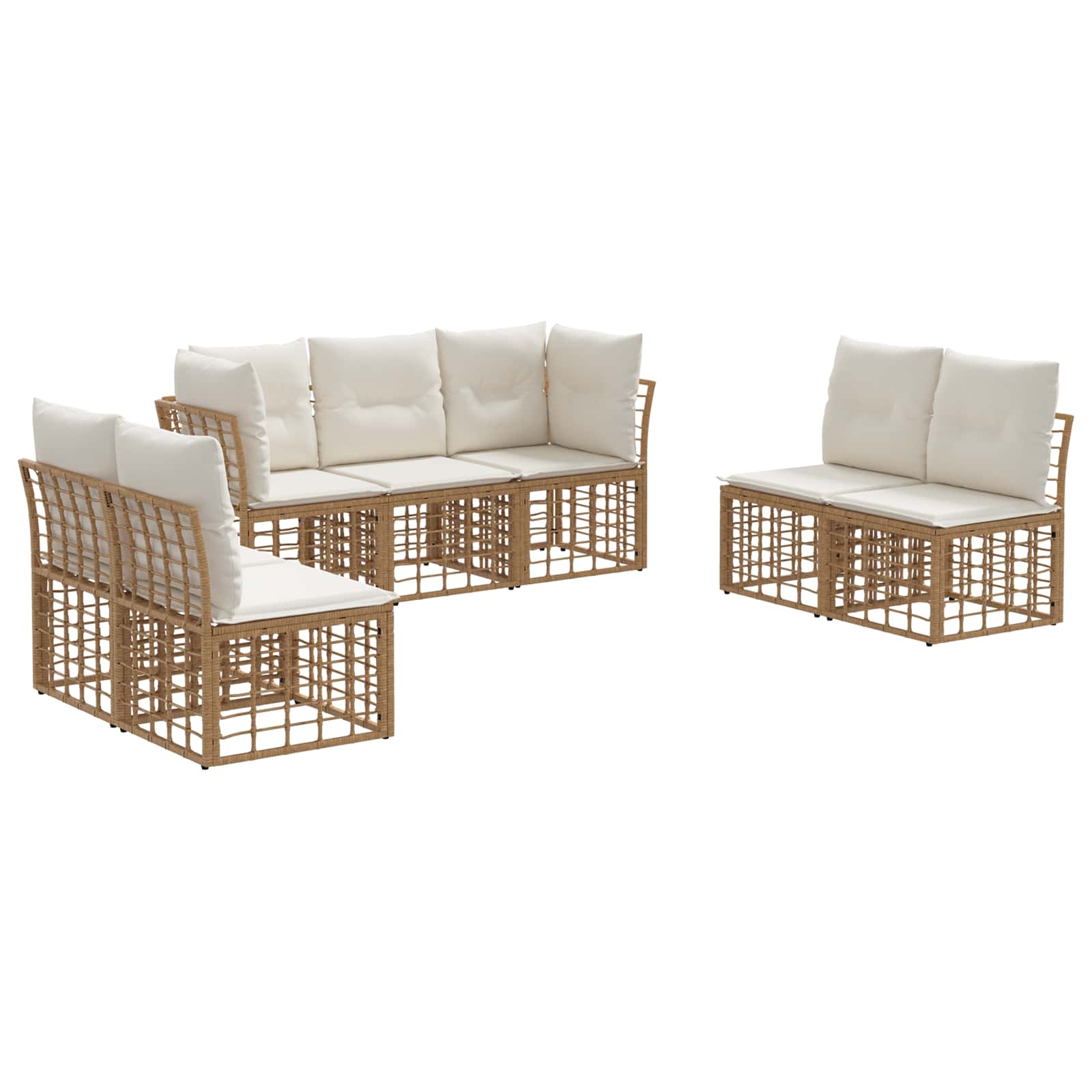 Set vanjskih sofa Prirodna Poliester