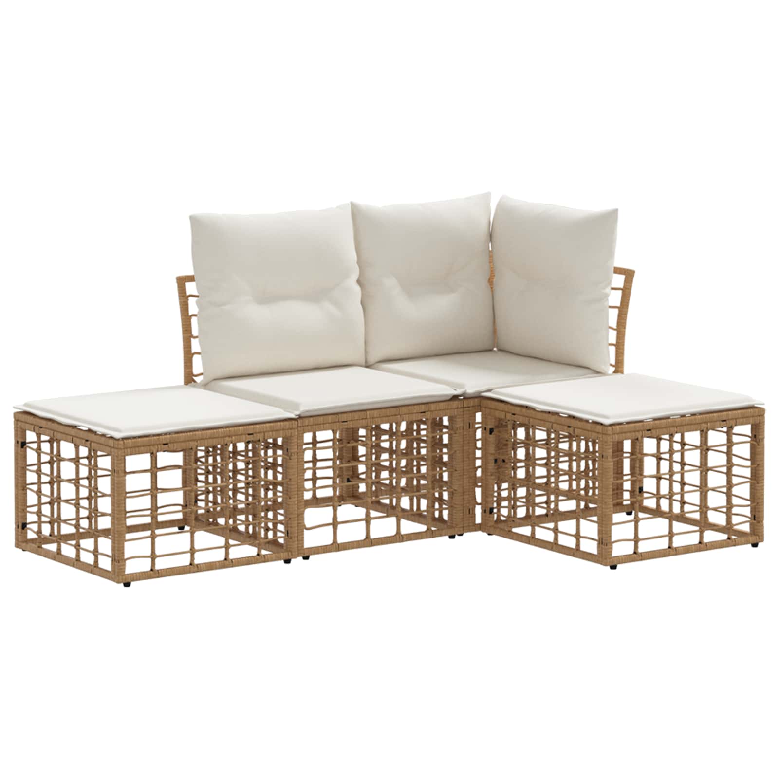 Set vanjskih sofa Prirodna Poliester