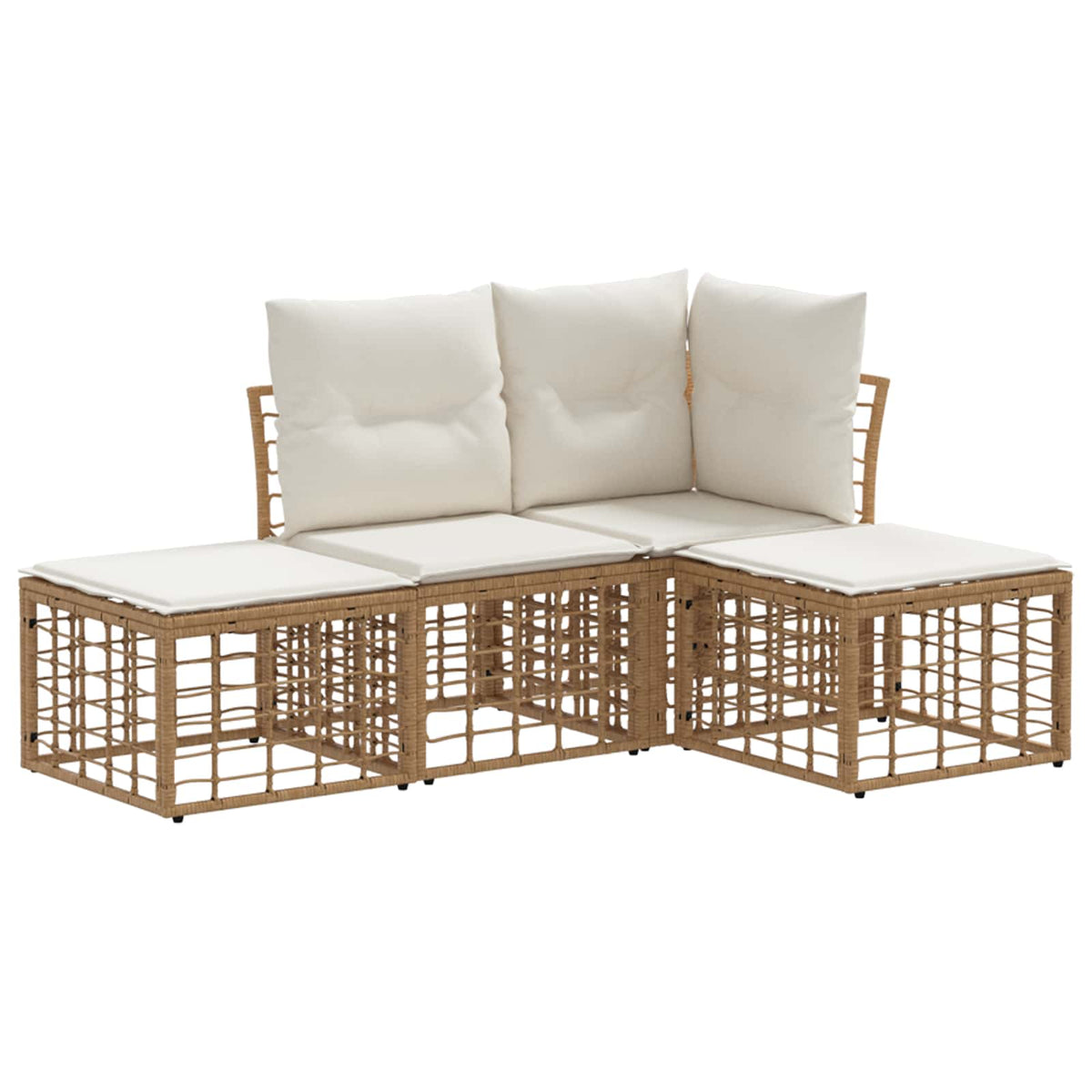 Set vanjskih sofa Prirodna Poliester