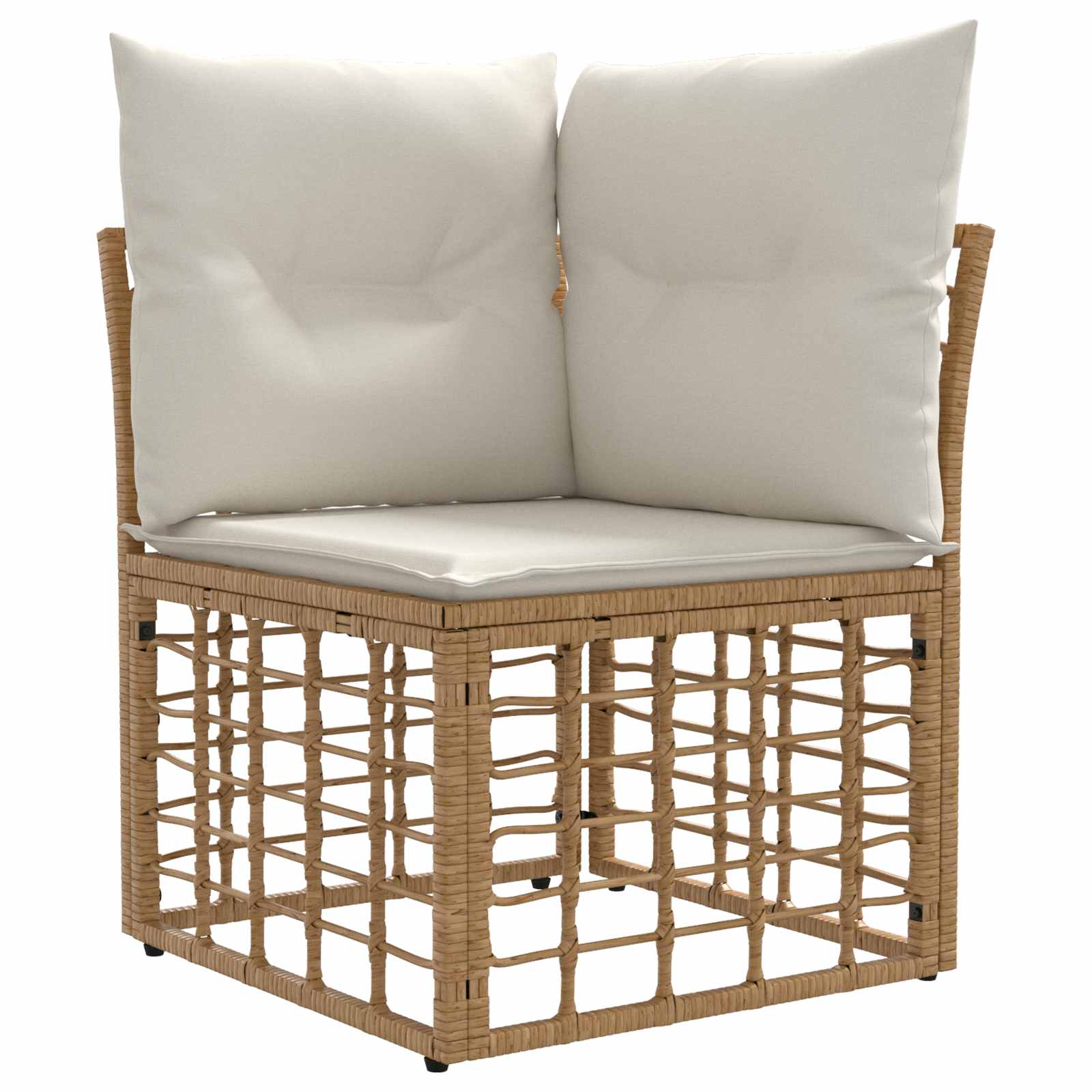 Set vanjskih sofa 5 pcs Prirodna i krema bijela Poliester