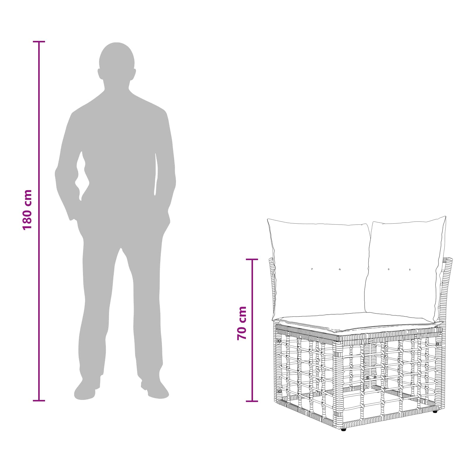 Set vanjskih sofa 5 pcs Prirodna i krema bijela Poliester