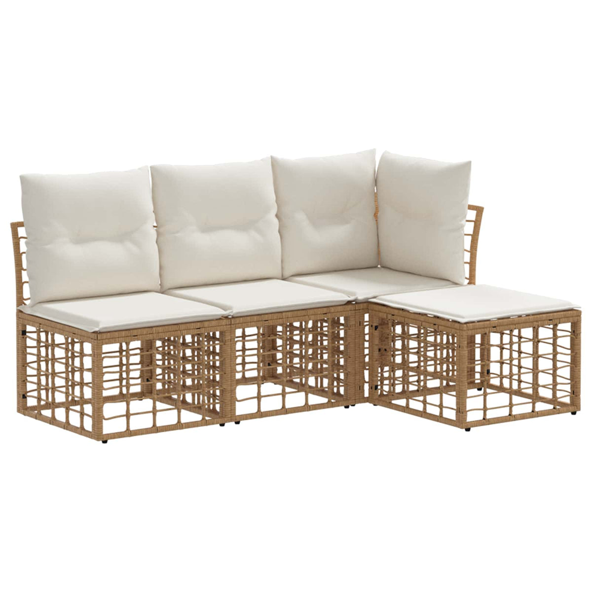 Set vanjskih sofa Prirodna Poliester