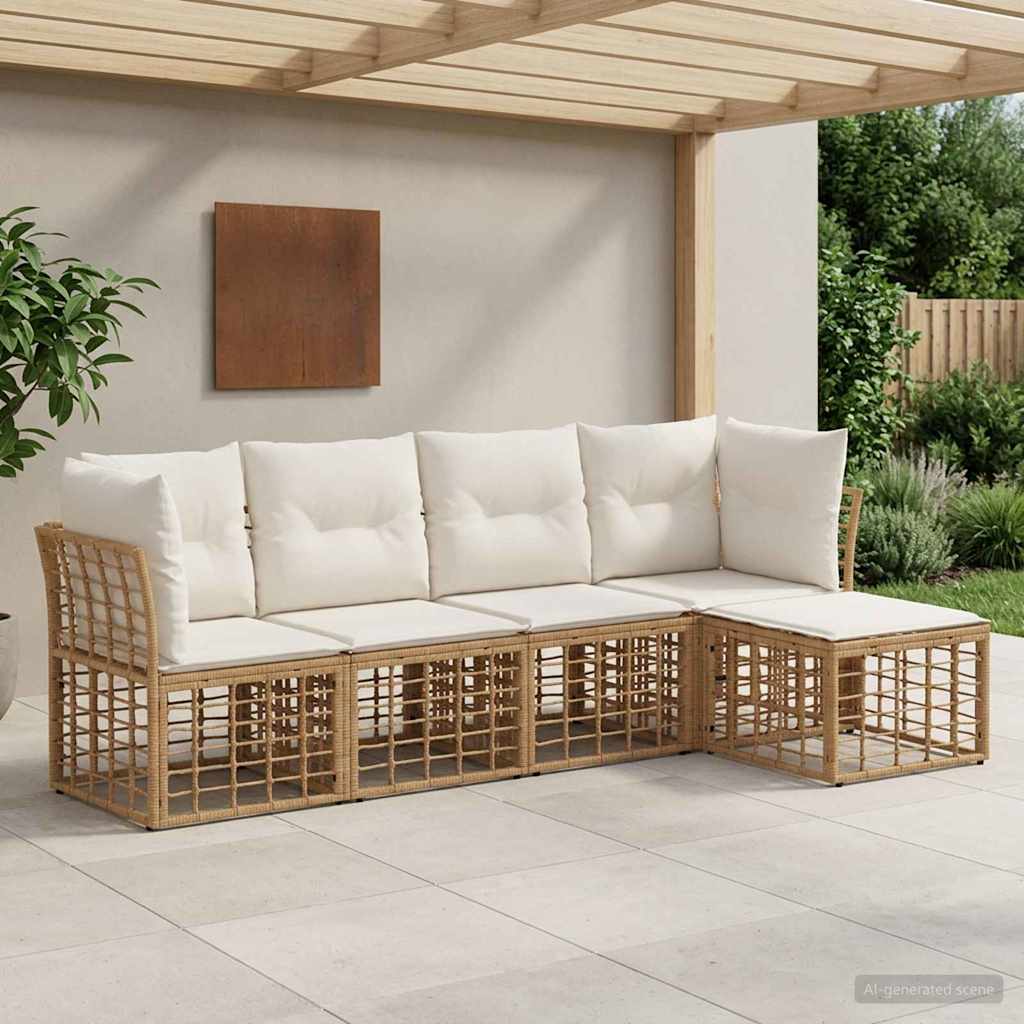 Set vanjskih sofa Prirodna Poliester