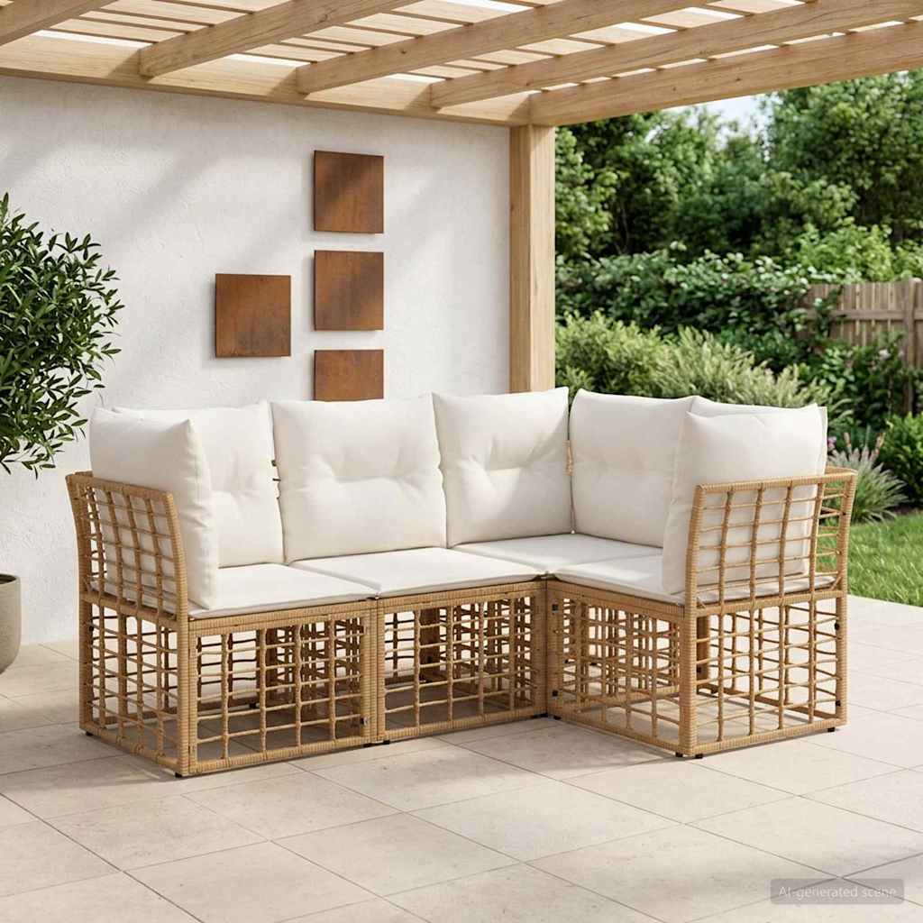 Set vanjskih sofa Prirodna Poliester