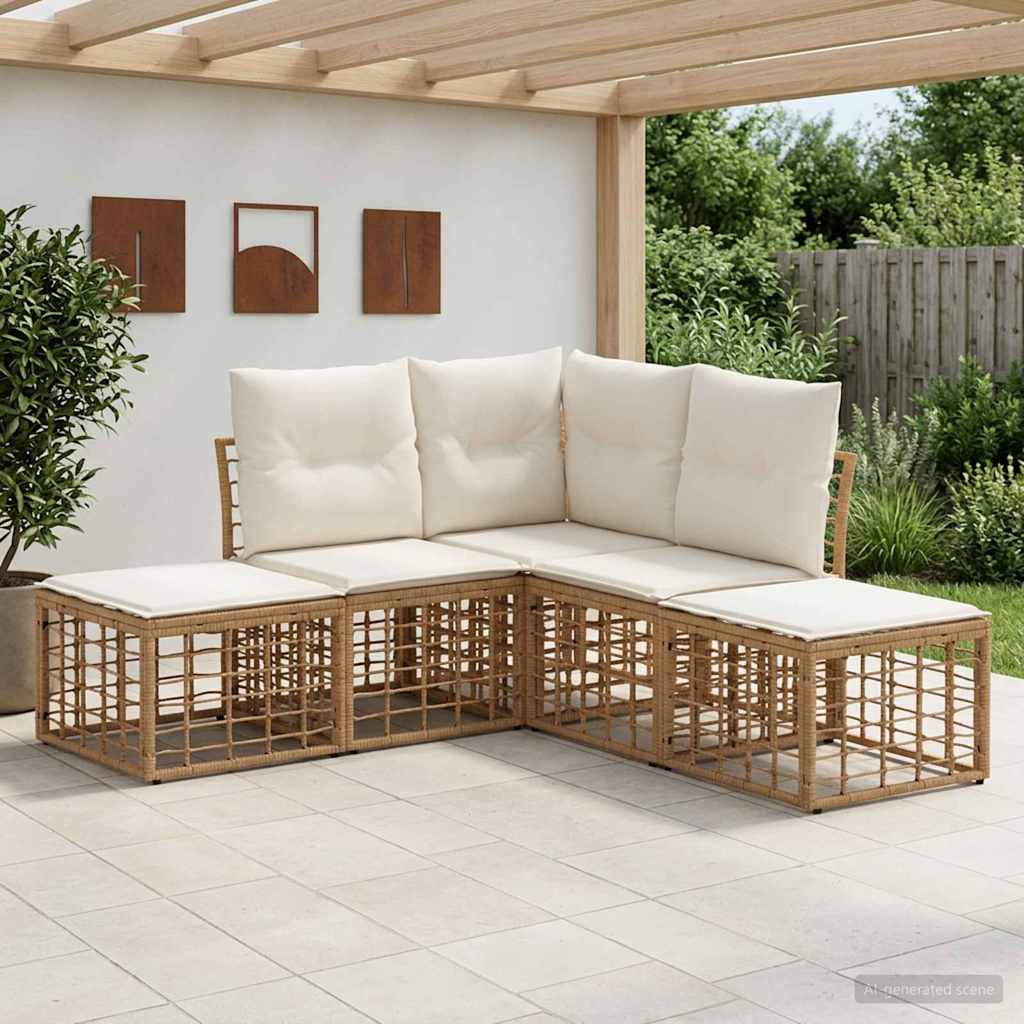 Set vanjskih sofa Prirodna Poliester