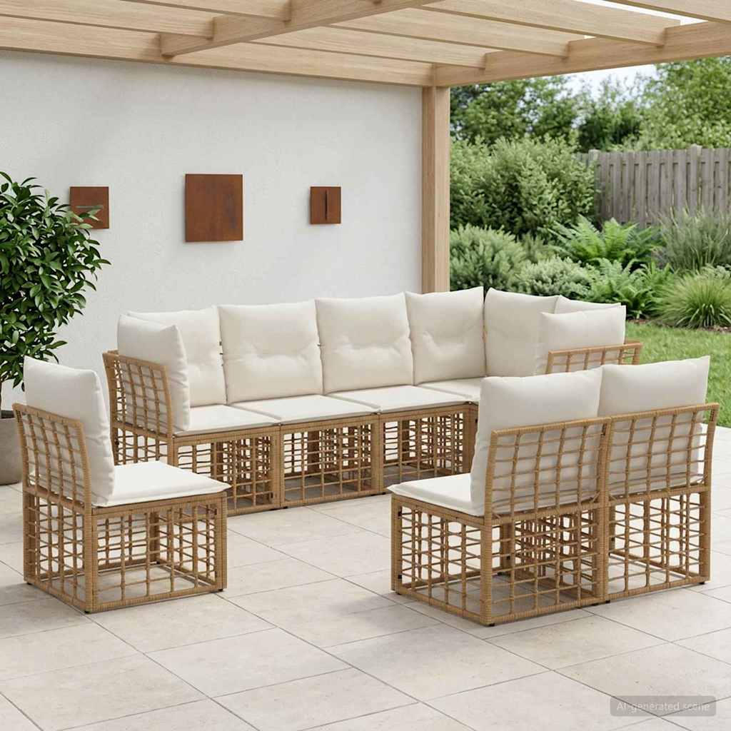 Set vanjskih sofa Prirodna Poliester