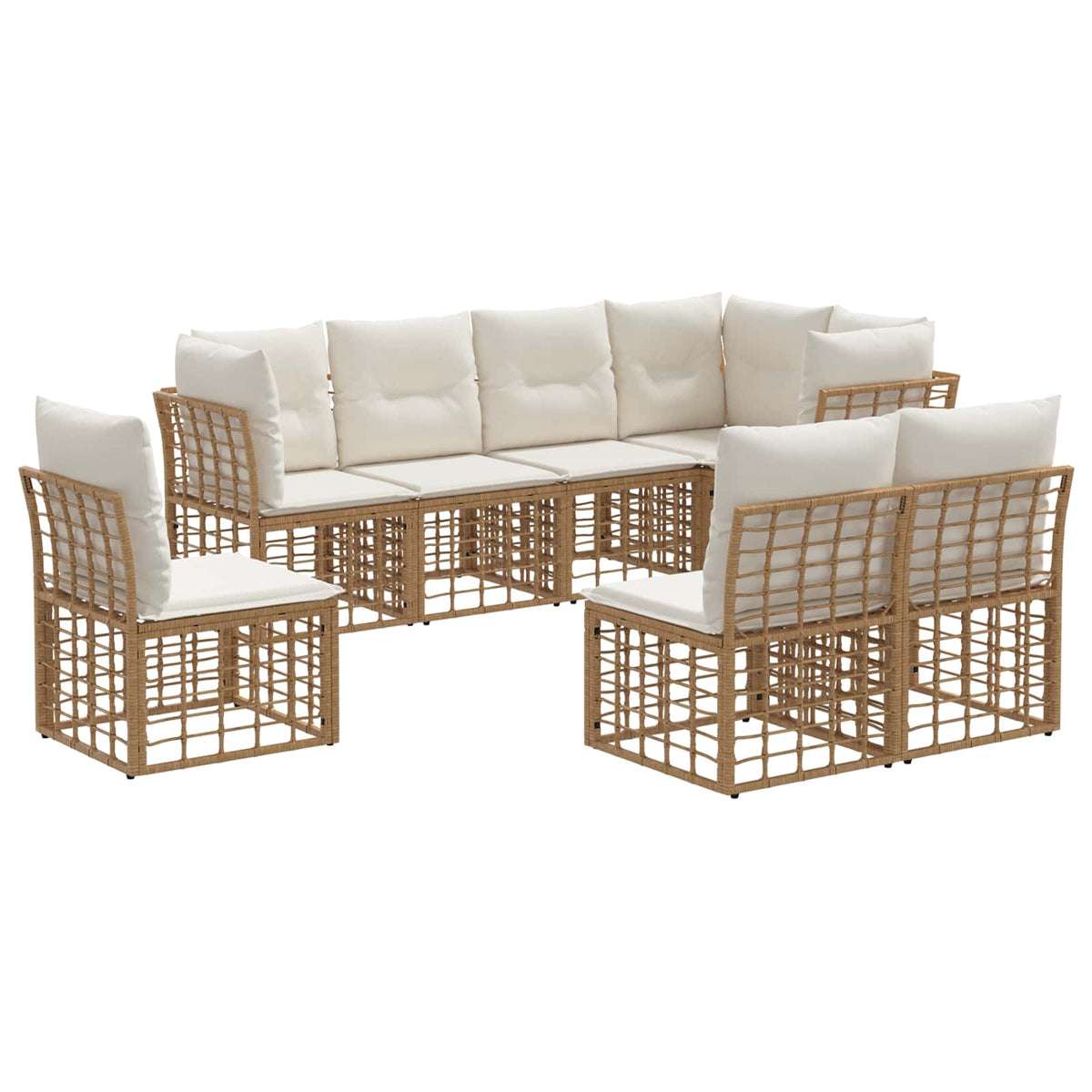 Set vanjskih sofa Prirodna Poliester