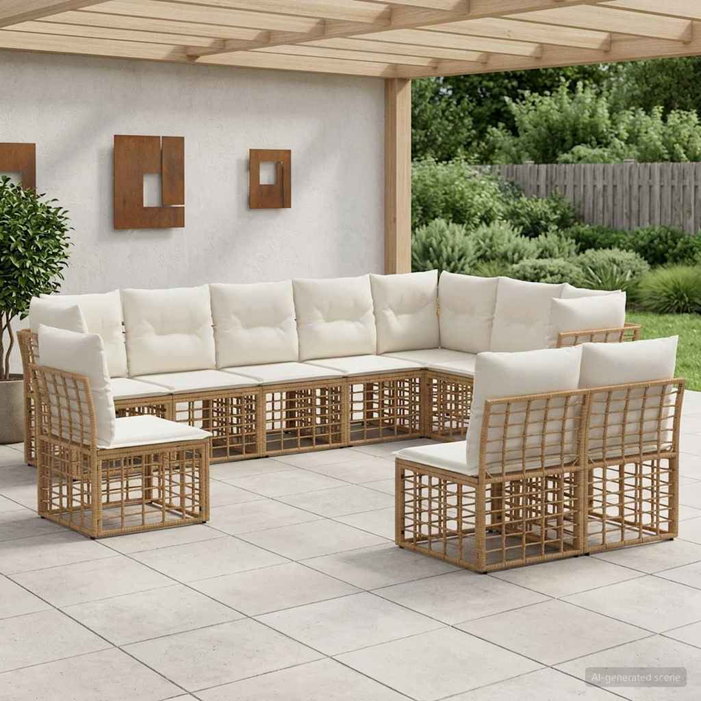 Set vanjskih sofa Prirodna Poliester