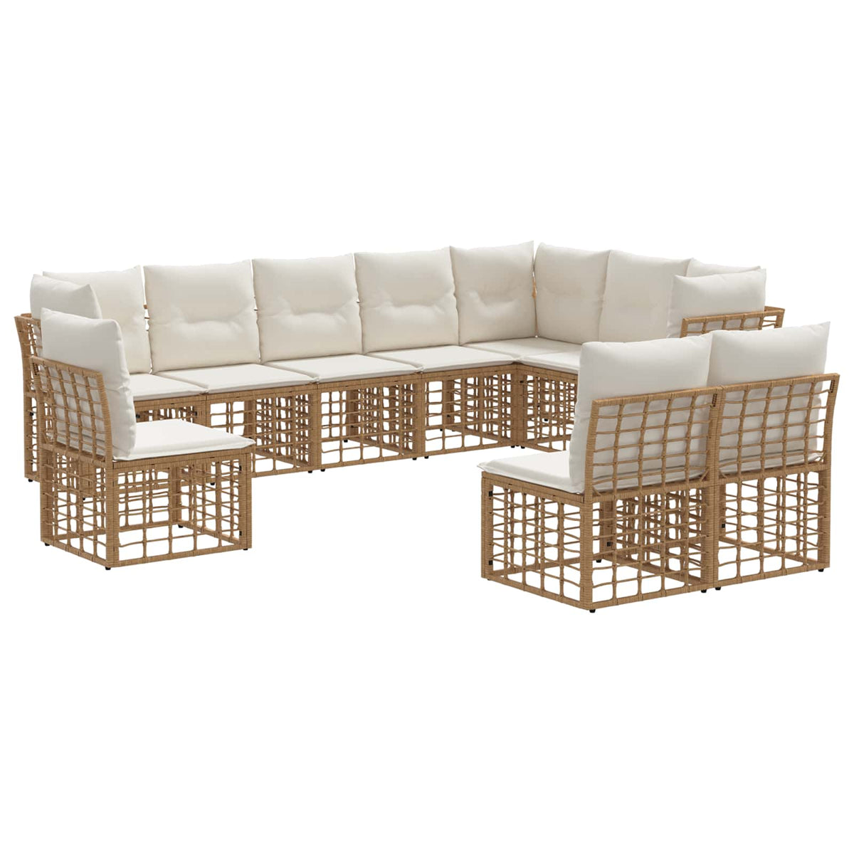 Set vanjskih sofa Prirodna Poliester