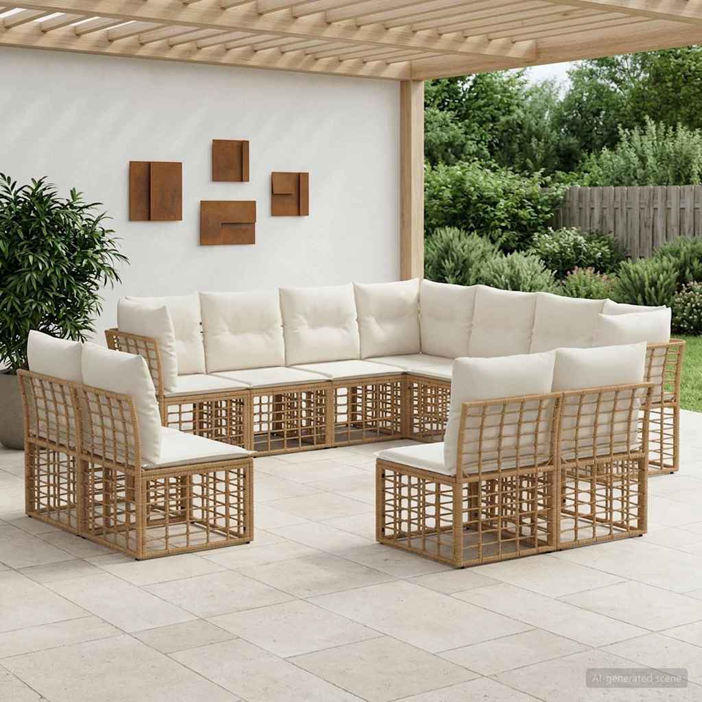 Set vanjskih sofa Prirodna Poliester