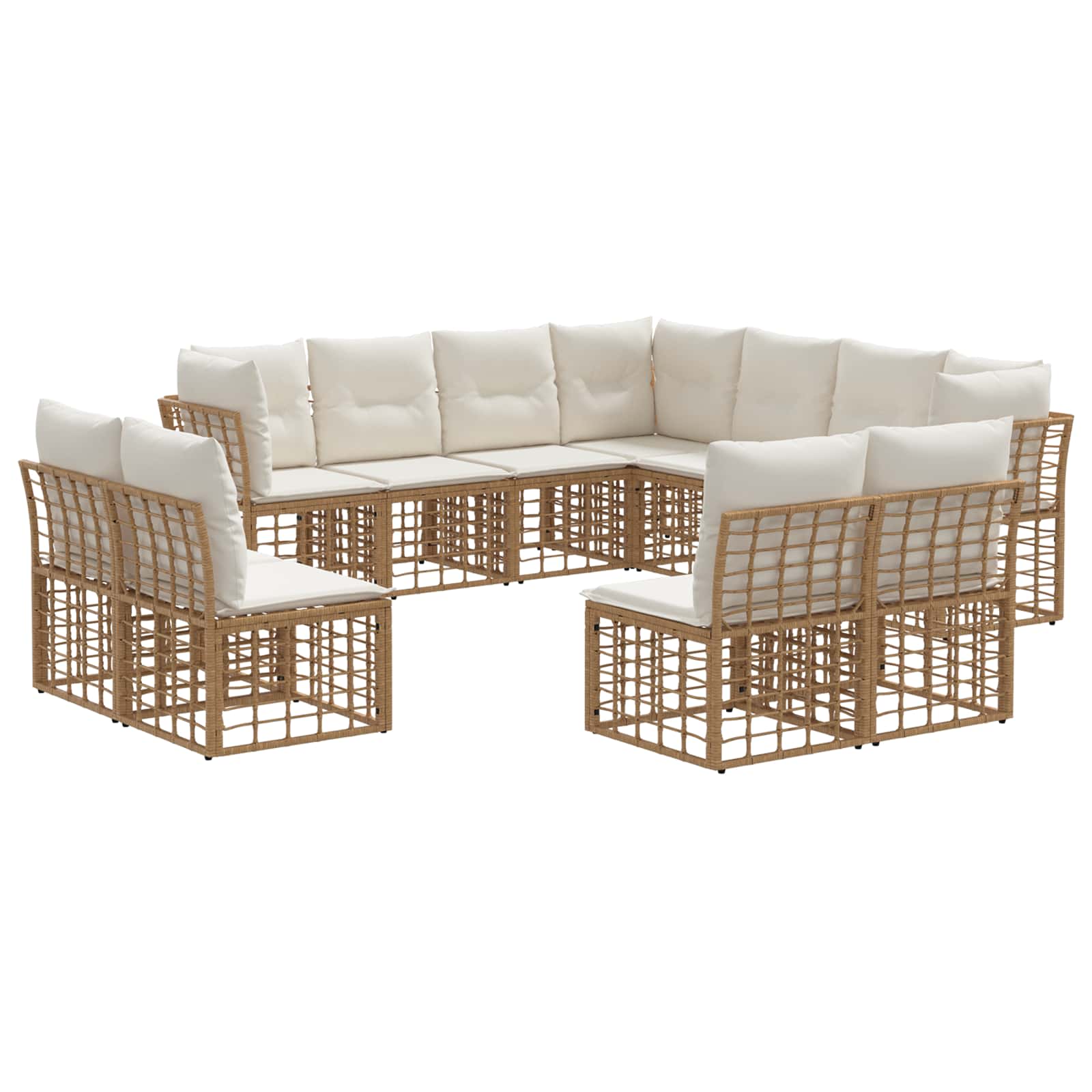 Set vanjskih sofa Prirodna Poliester