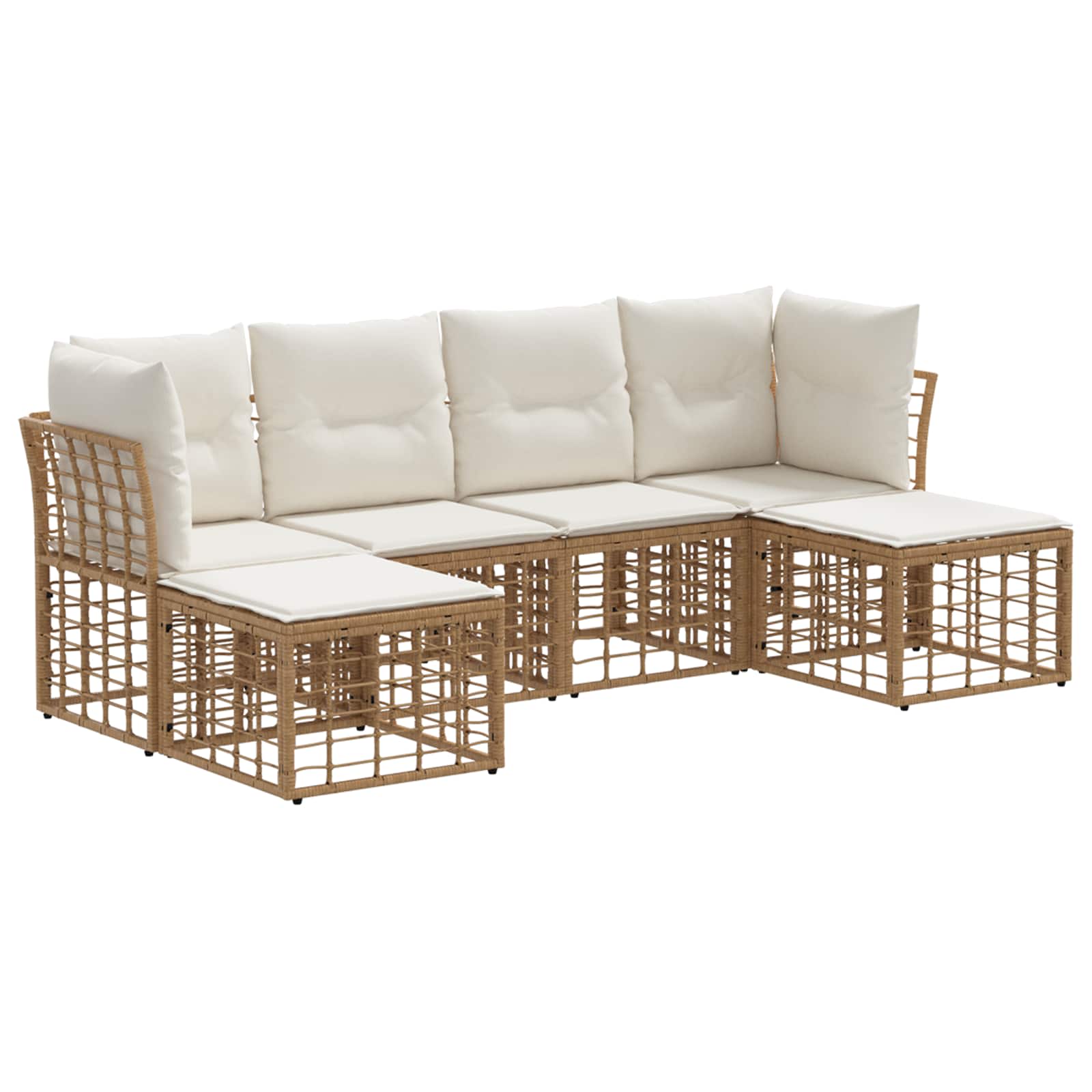 Set vanjskih sofa Prirodna Poliester