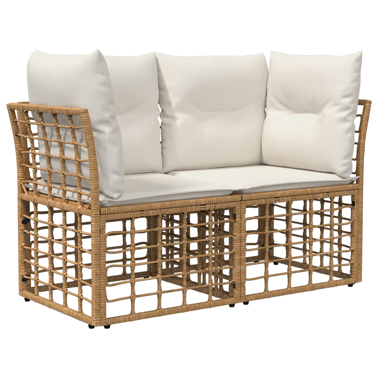 Set vanjskih sofa 12 pcs Prirodna i krema bijela Poliester