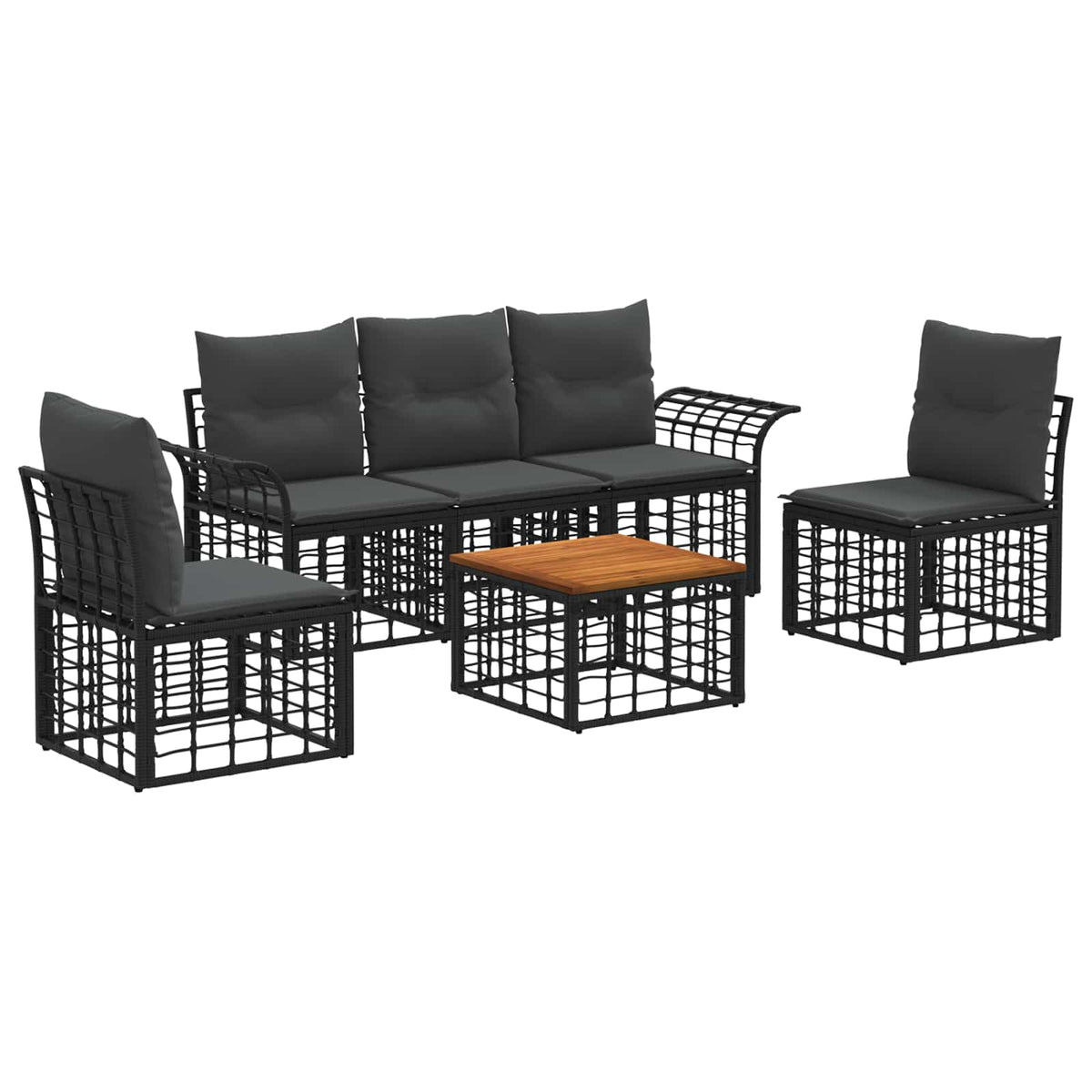 Set vanjskih sofa 6 kom. Poliester