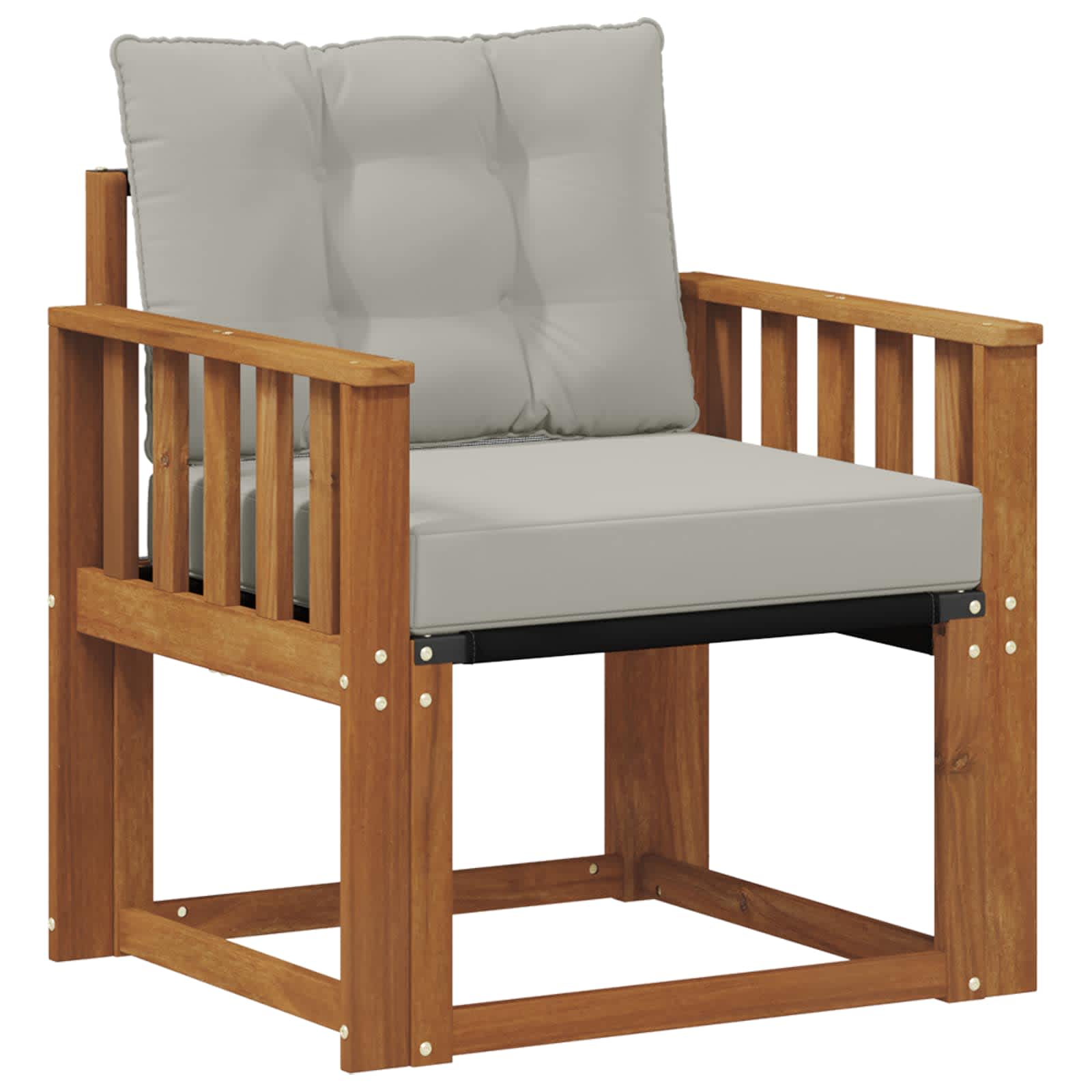 Vanjski kauč Čvrsto drvo akacije Prirodna i svijetlo siva