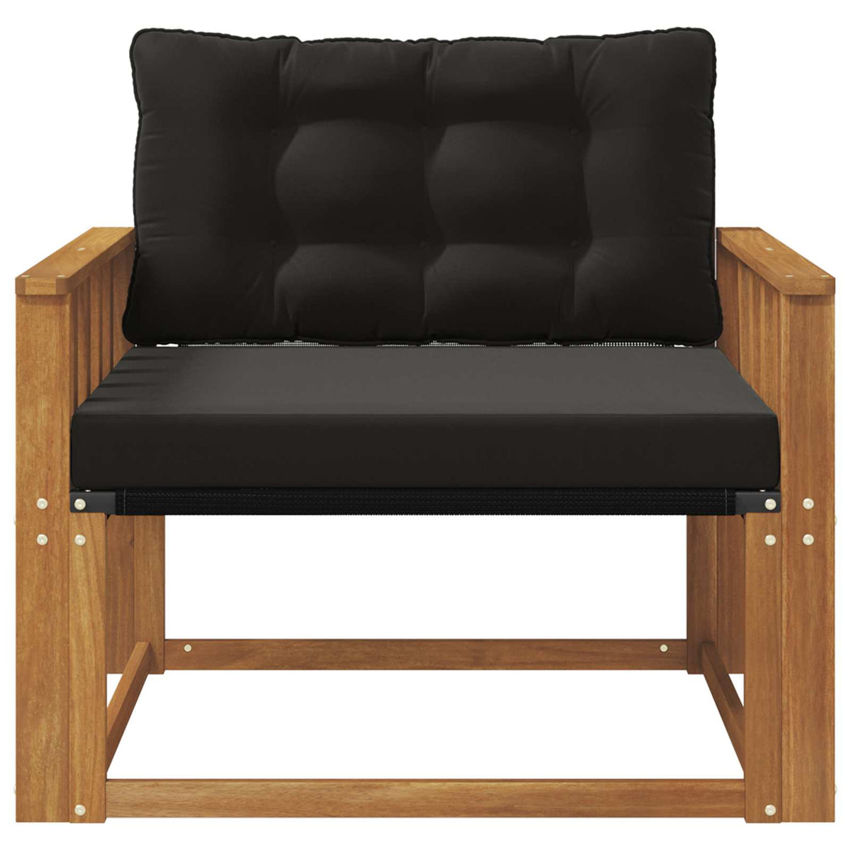 Set vanjskih sofa Čvrsto drvo akacije i Textilene Prirodna