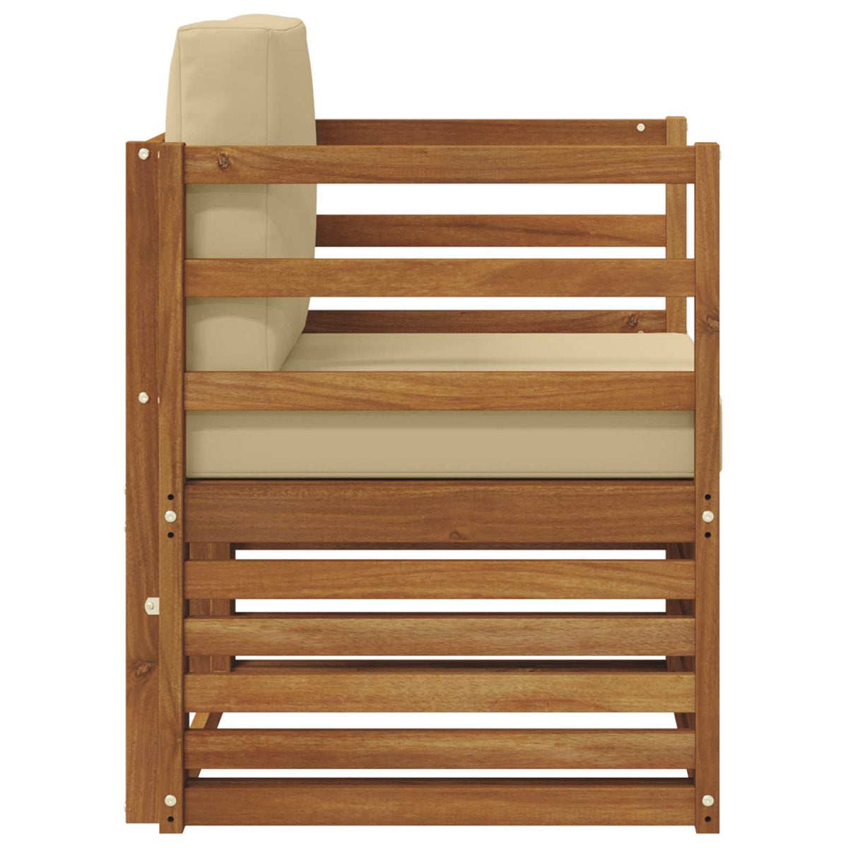 Set vanjskih sofa Čvrsto drvo akacije i poliester