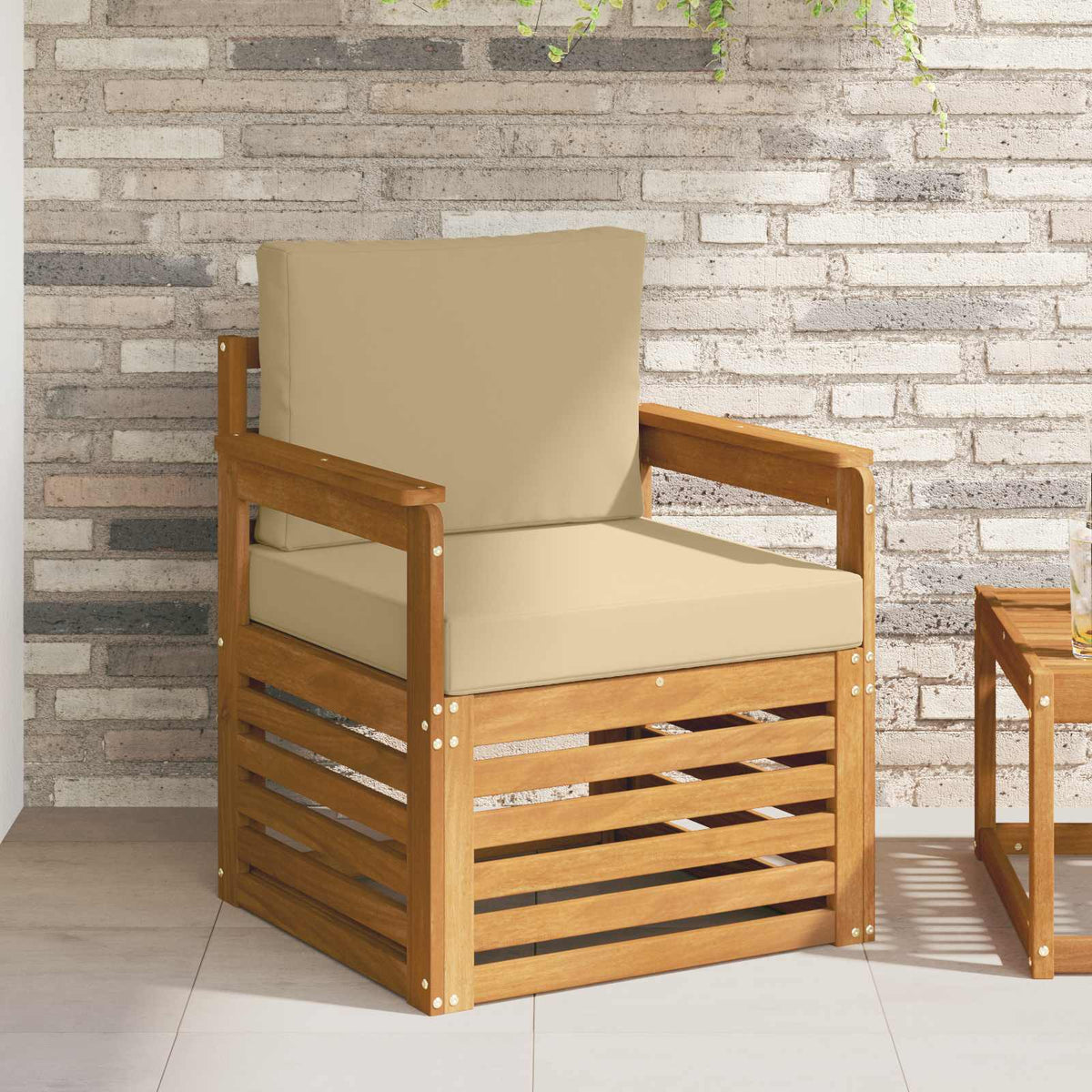 Set vanjskih sofa Čvrsto drvo akacije i poliester