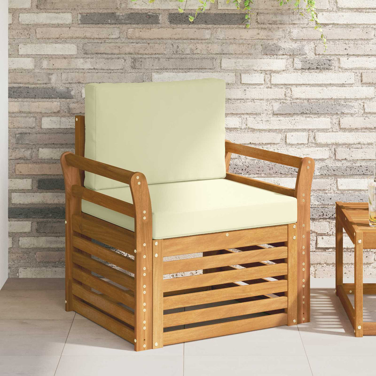 Set vanjskih sofa Čvrsto drvo akacije i poliester