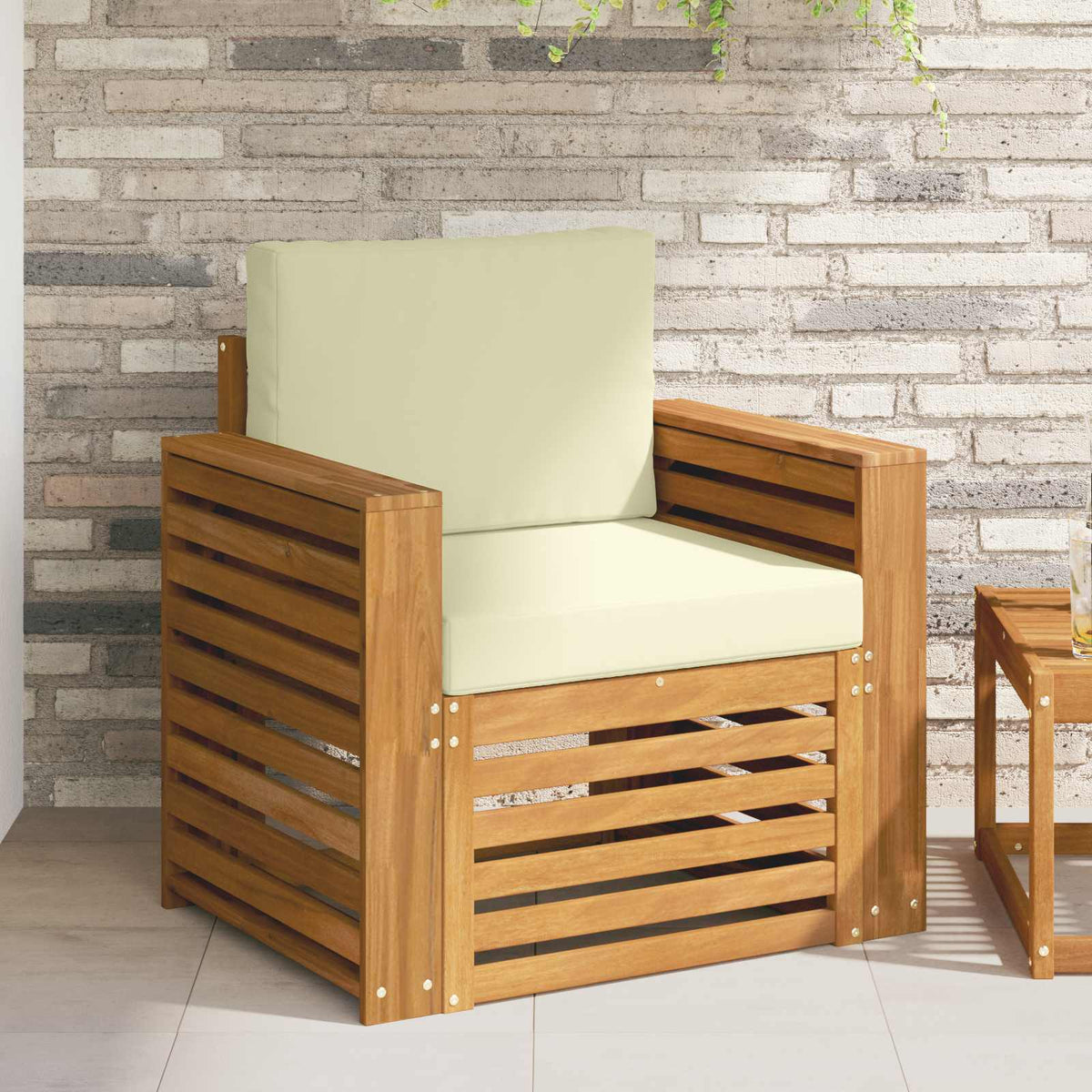 Set vanjskih sofa Čvrsto drvo akacije i poliester