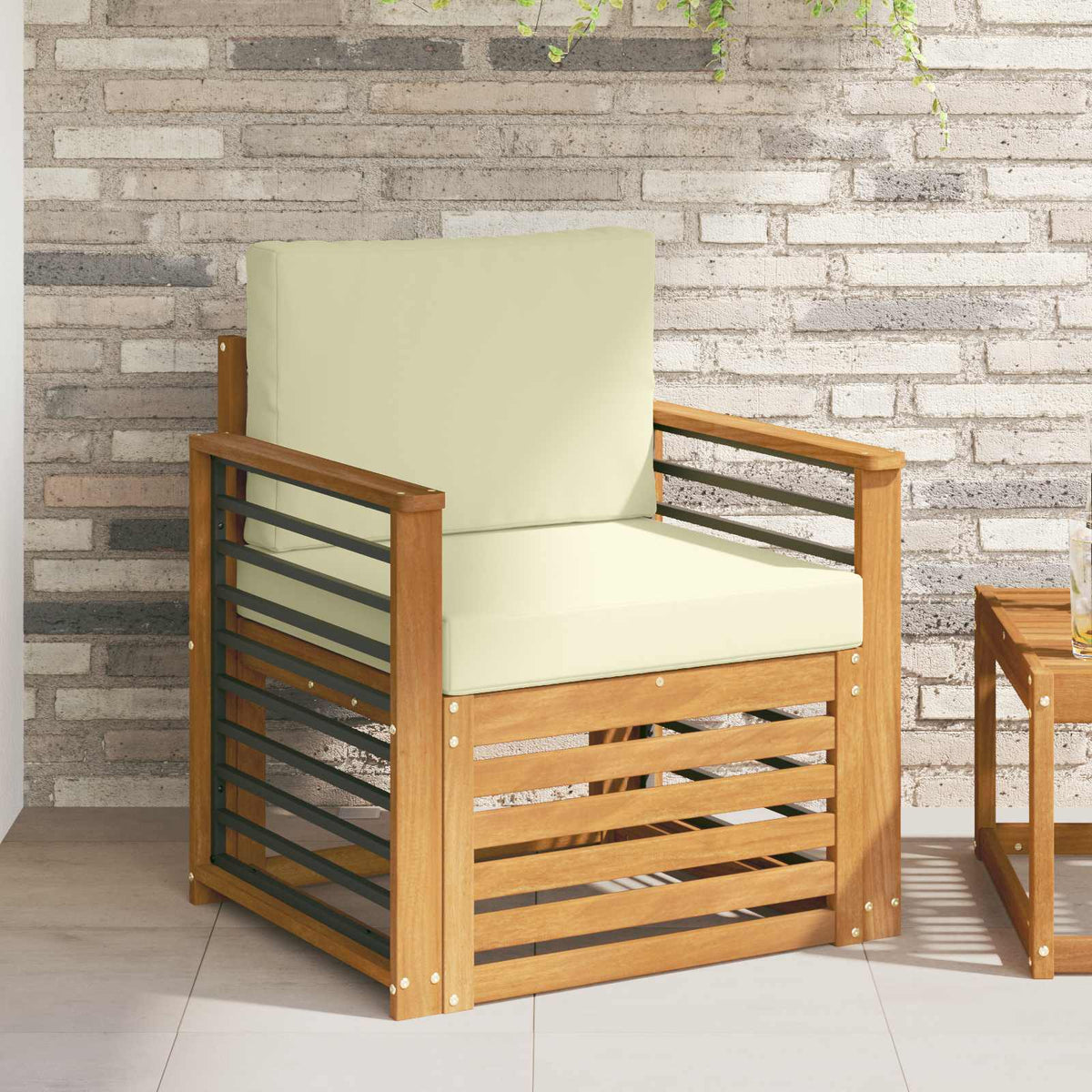 Set vanjskih sofa Čvrsto drvo akacije i poliester