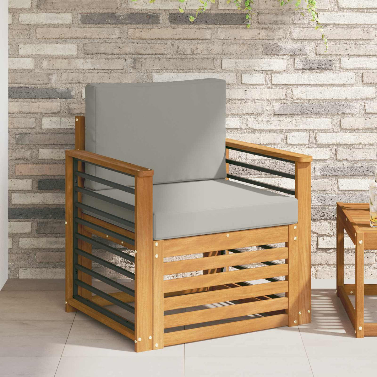 Set vanjskih sofa Čvrsto drvo akacije i poliester