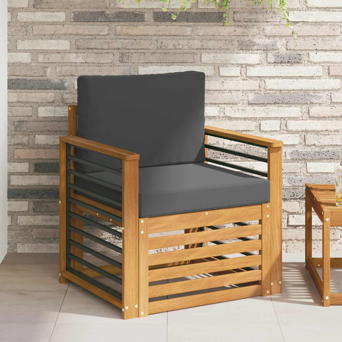 Set vanjskih sofa Čvrsto drvo akacije i poliester