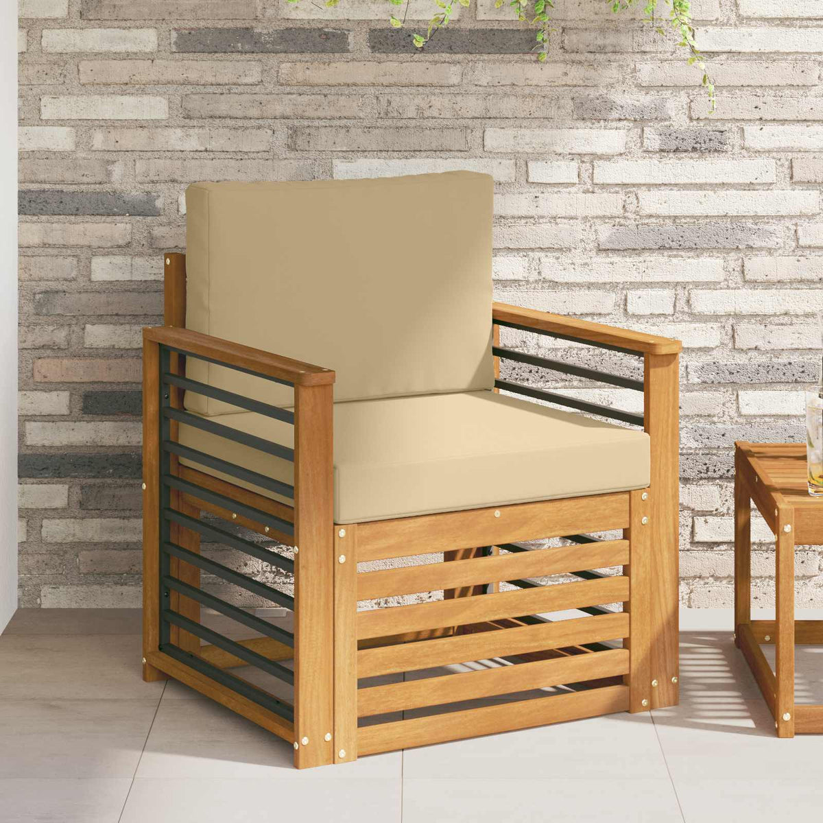 Set vanjskih sofa Čvrsto drvo akacije i poliester